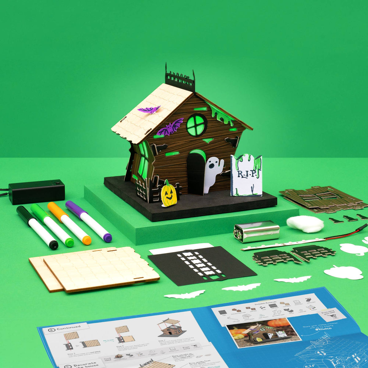 KiwiCo Light Up Haunted House Science Kit, view 3