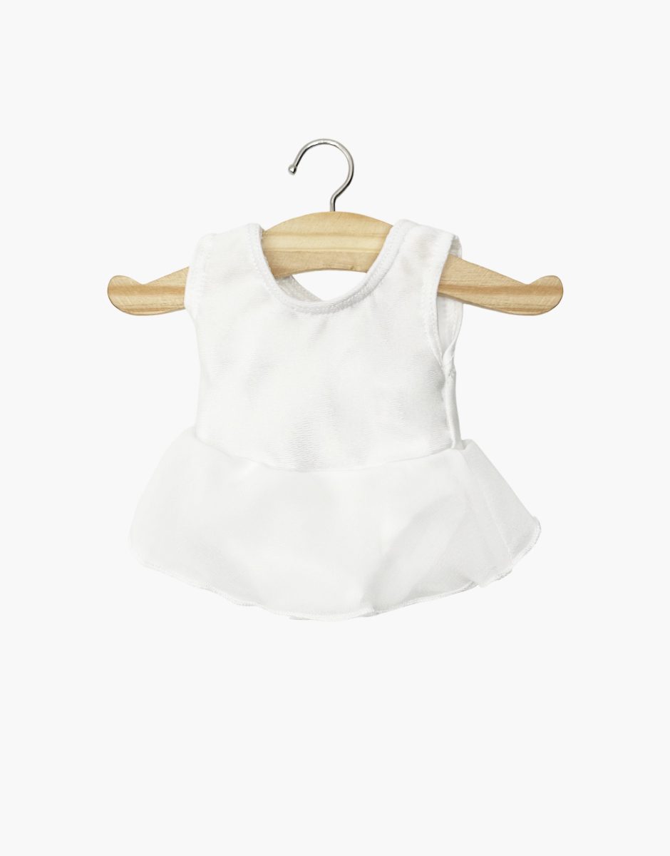 Ludmila Ruffle Leotard in White Chiffon – Minikane