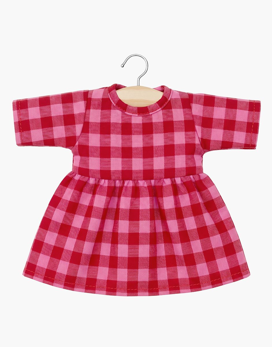 Faustine Long-Sleeve Dress in Cherry Gingham Flannel – Minikane
