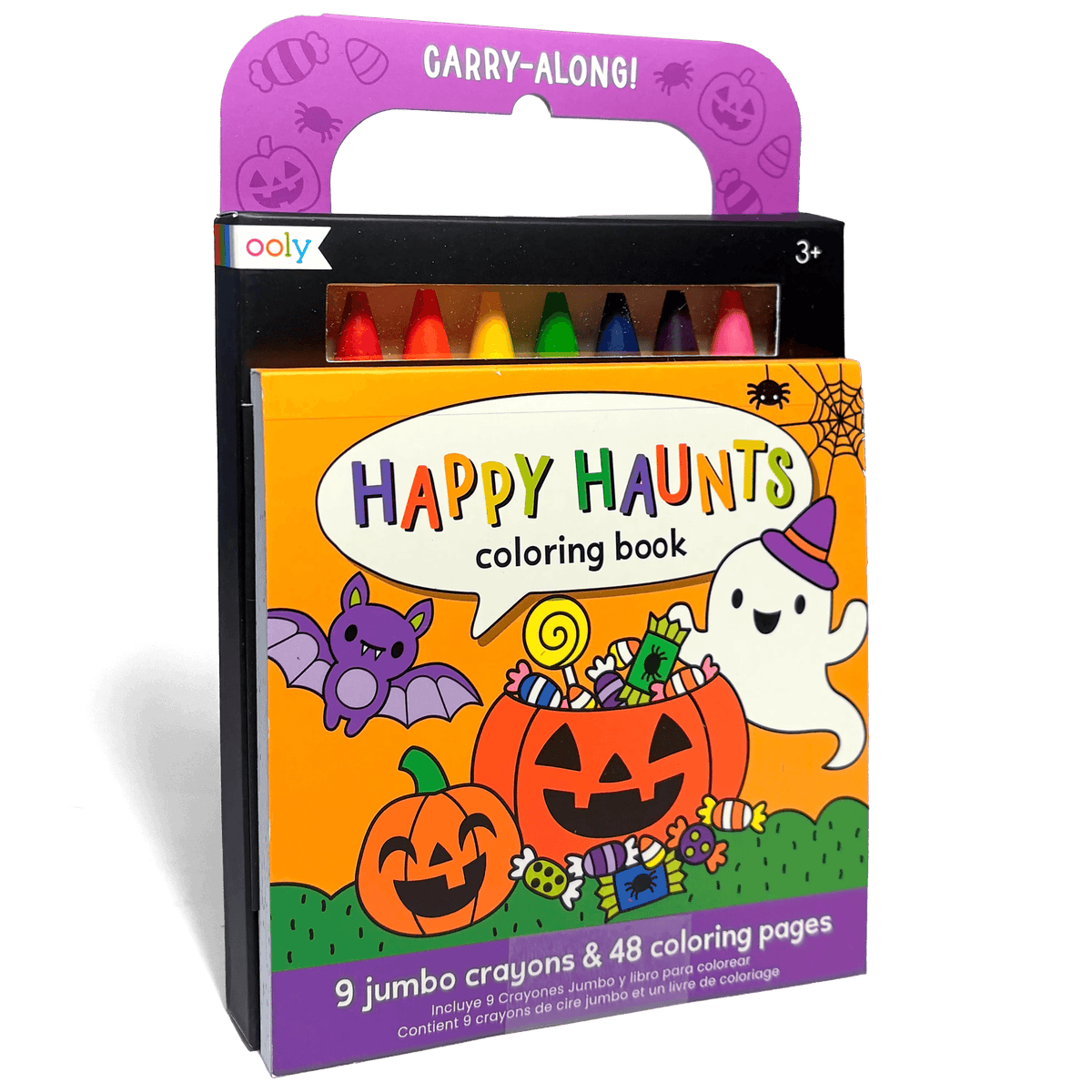Ooly Carry-Along Coloring Book Set Happy Haunts, shown on white background