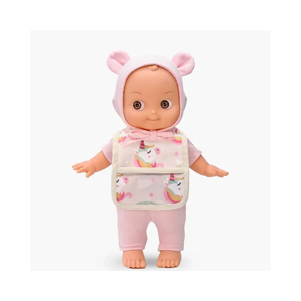 Mini Panchas mealtime accessory set with unicorn bib by Minikane – alternate view