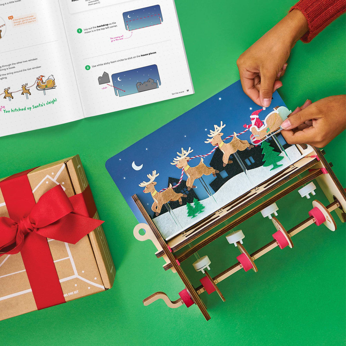 KiwiCo Santa's Sleigh Automation Engineering Kit, view 3