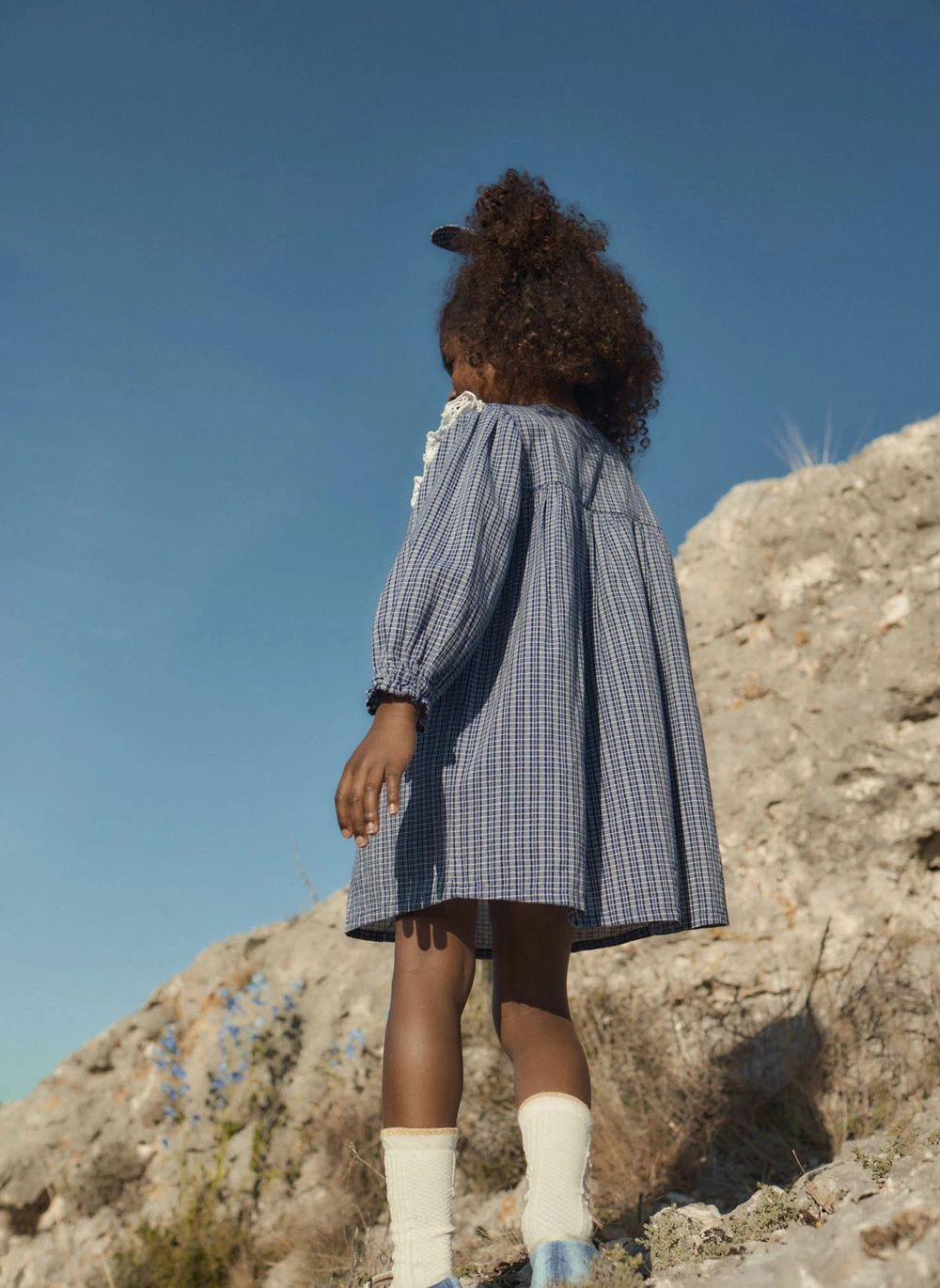 Louise Misha Hyacinte Dress in Indigo Cozy Checks, image 5 of 5