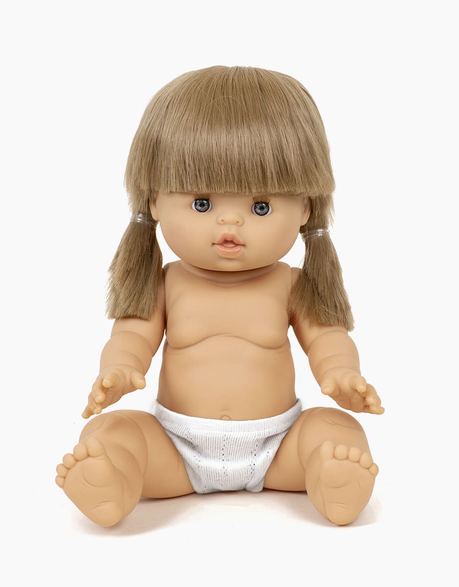 Yze 34cm Gordis doll with blonde pigtails by Minikane