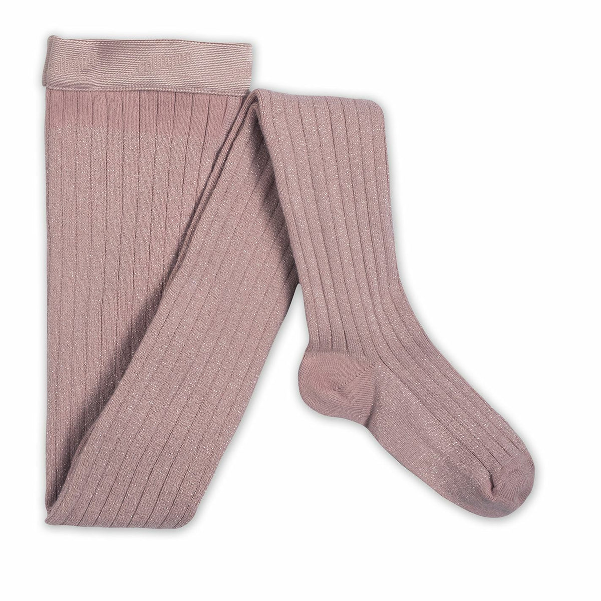 Collégien Amélie Glitter Ribbed Tights – Vieux Rose