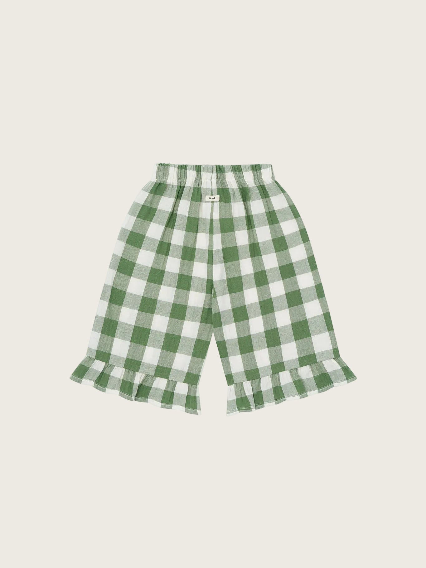 Organic Zoo Dill Gingham Frill Culottes for Kids