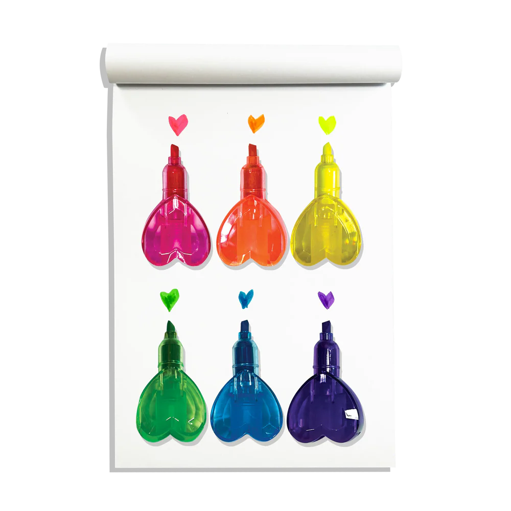 Heart Stacks Stacking Highlighters - 6 Color