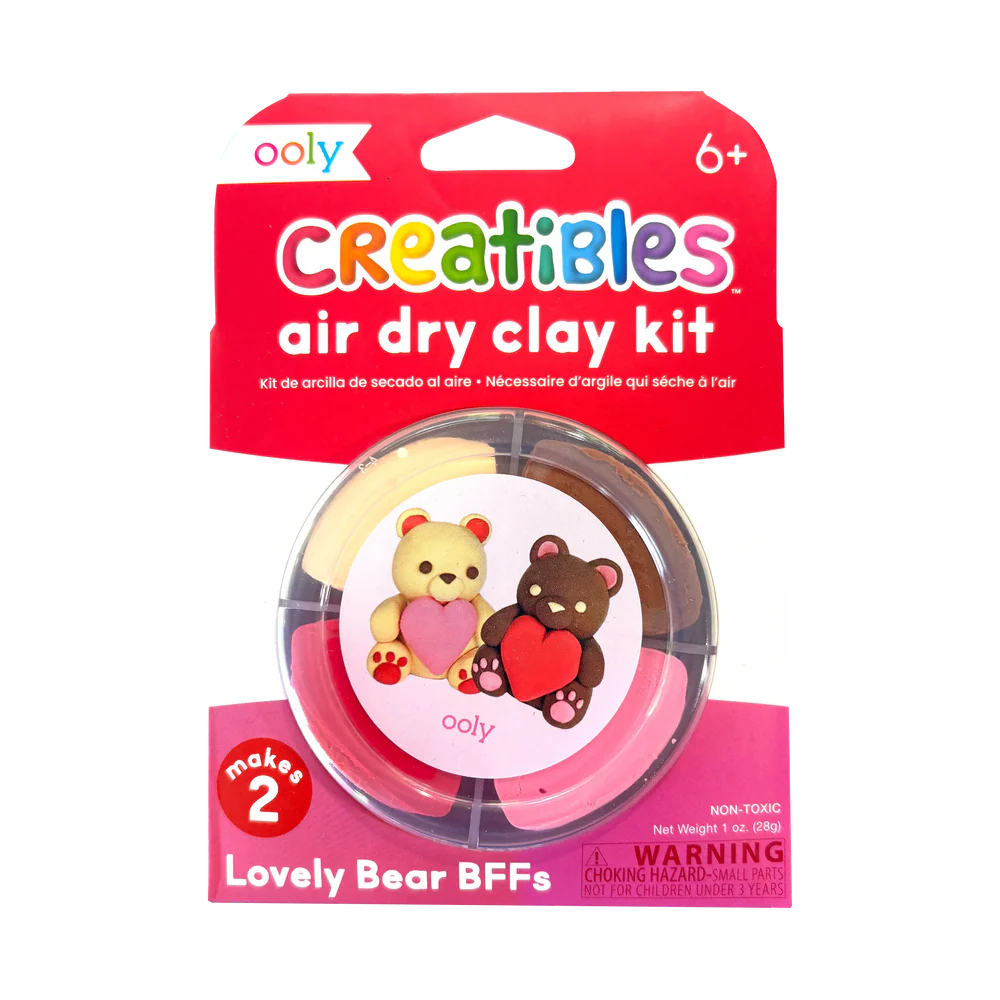 Creatibles Mini Air Dry Clay Kit - Lovely Bears BFFs