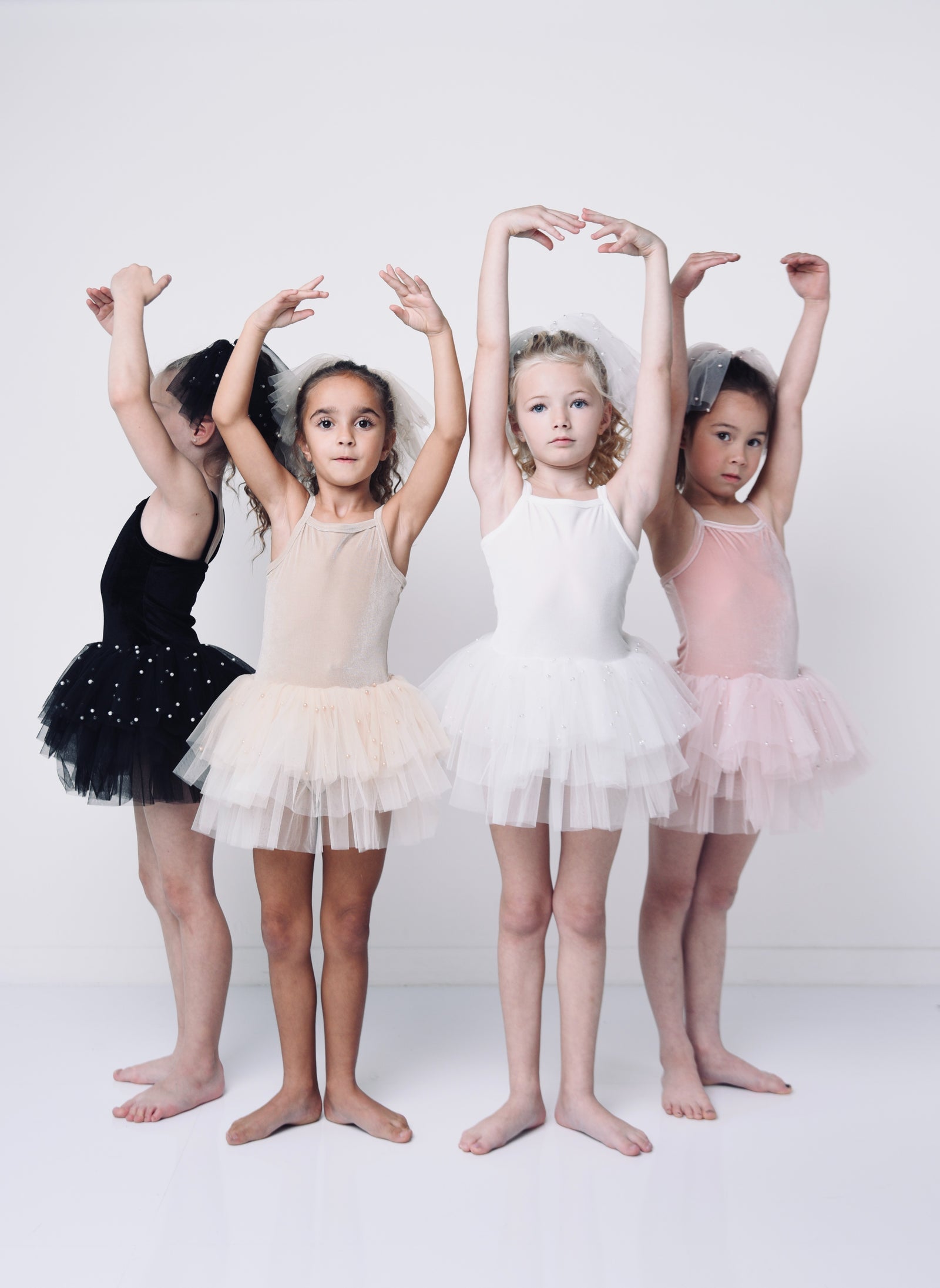 DOLLY by Le Petit Tom Velvet Leotard Romper with Pearl Tulle - DollyPink for Girls – Dolly by Le Petit Tom (image 4)