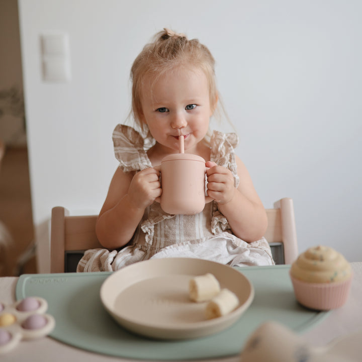 Silicone Training Cup + Straw – Mushie