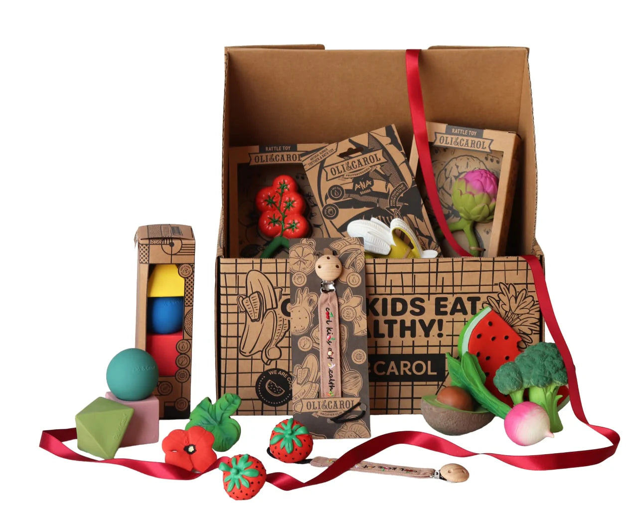 Oli & Carol - Natural Rubber Baby Teethers & Toys