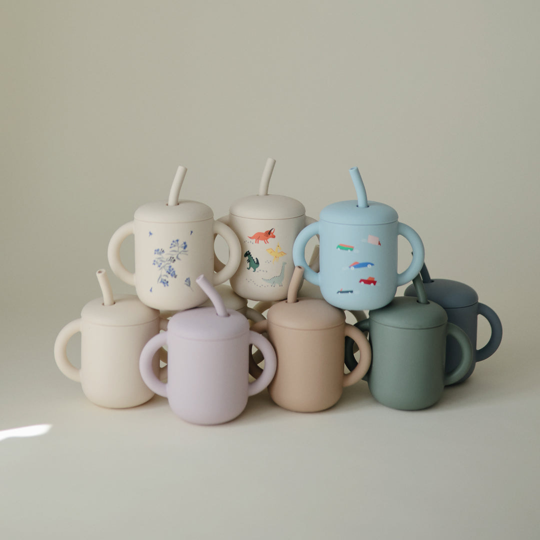 Silicone Training Cup + Straw – Mushie