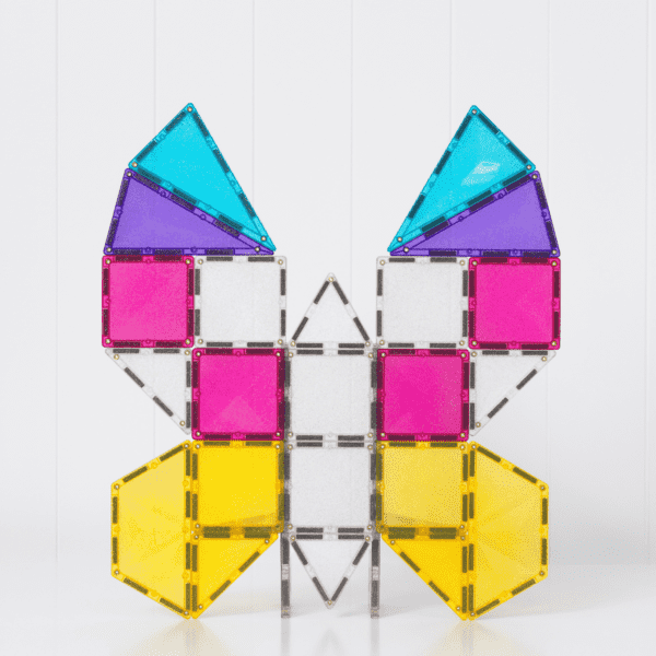 CONNETIX Glitter Unicorn Pack magnetic tiles, alternate build example