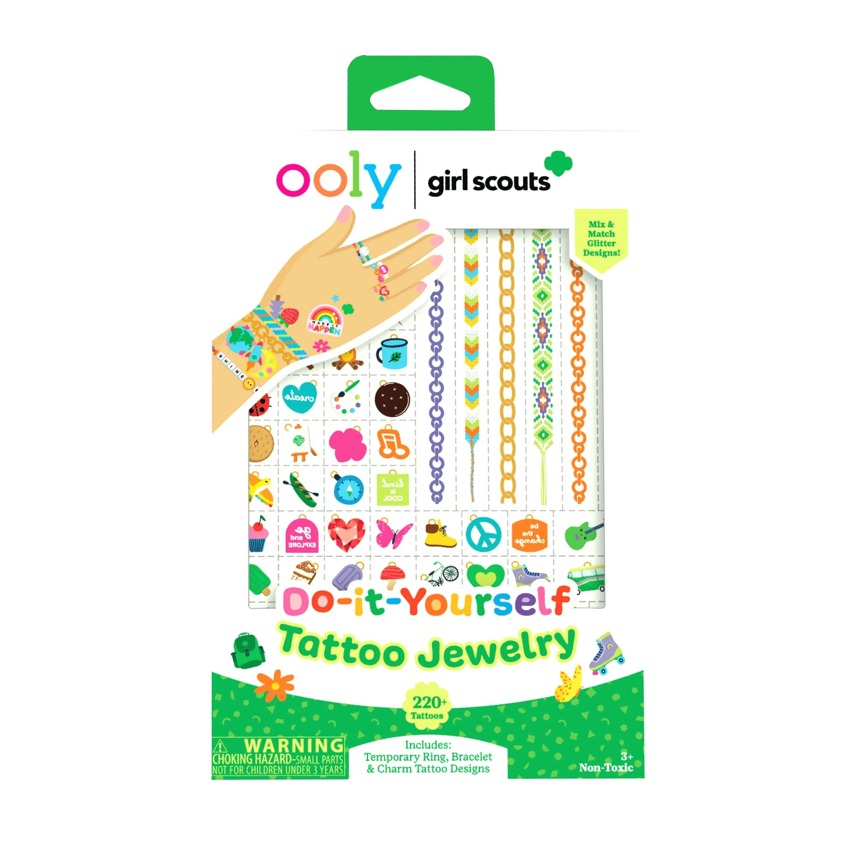 OOLY x Girl Scouts: Do-It-Yourself Tattoo Jewelry (3 Sheet Set)