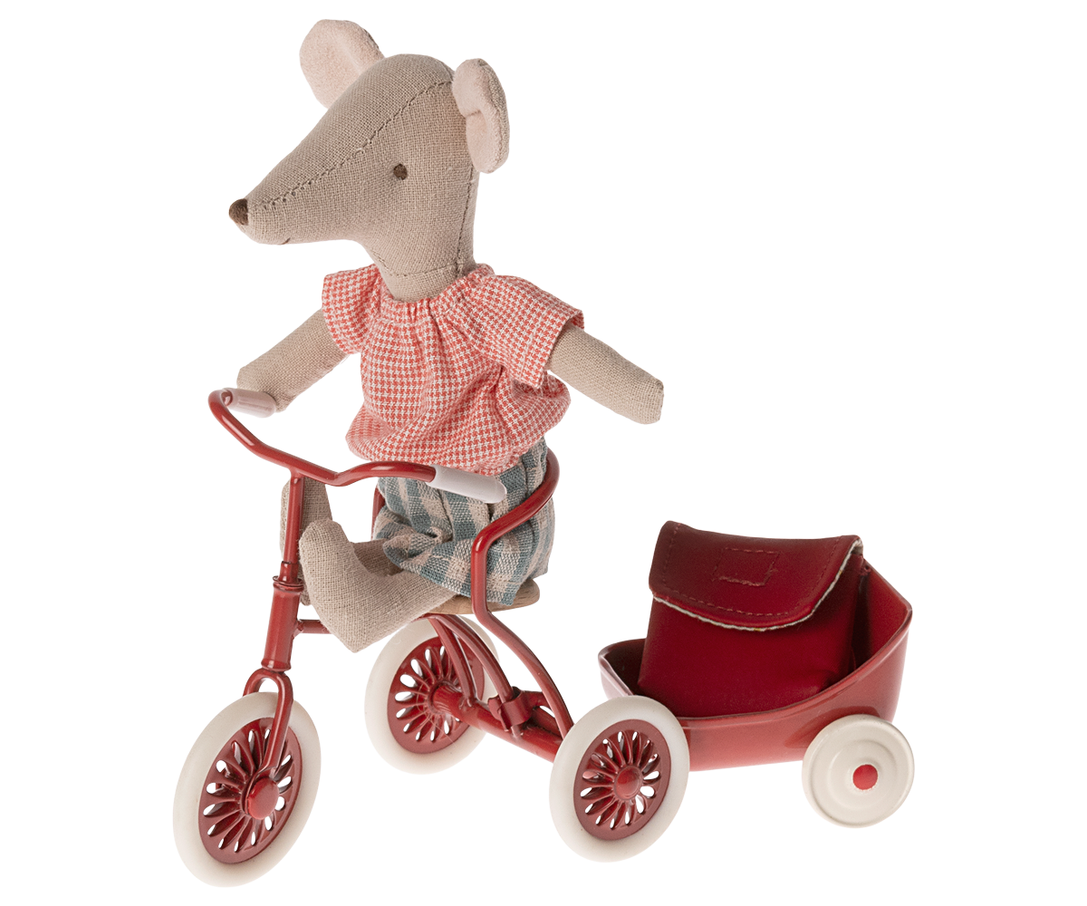 Tricycle Mouse, Big Sister - Red on tricycle