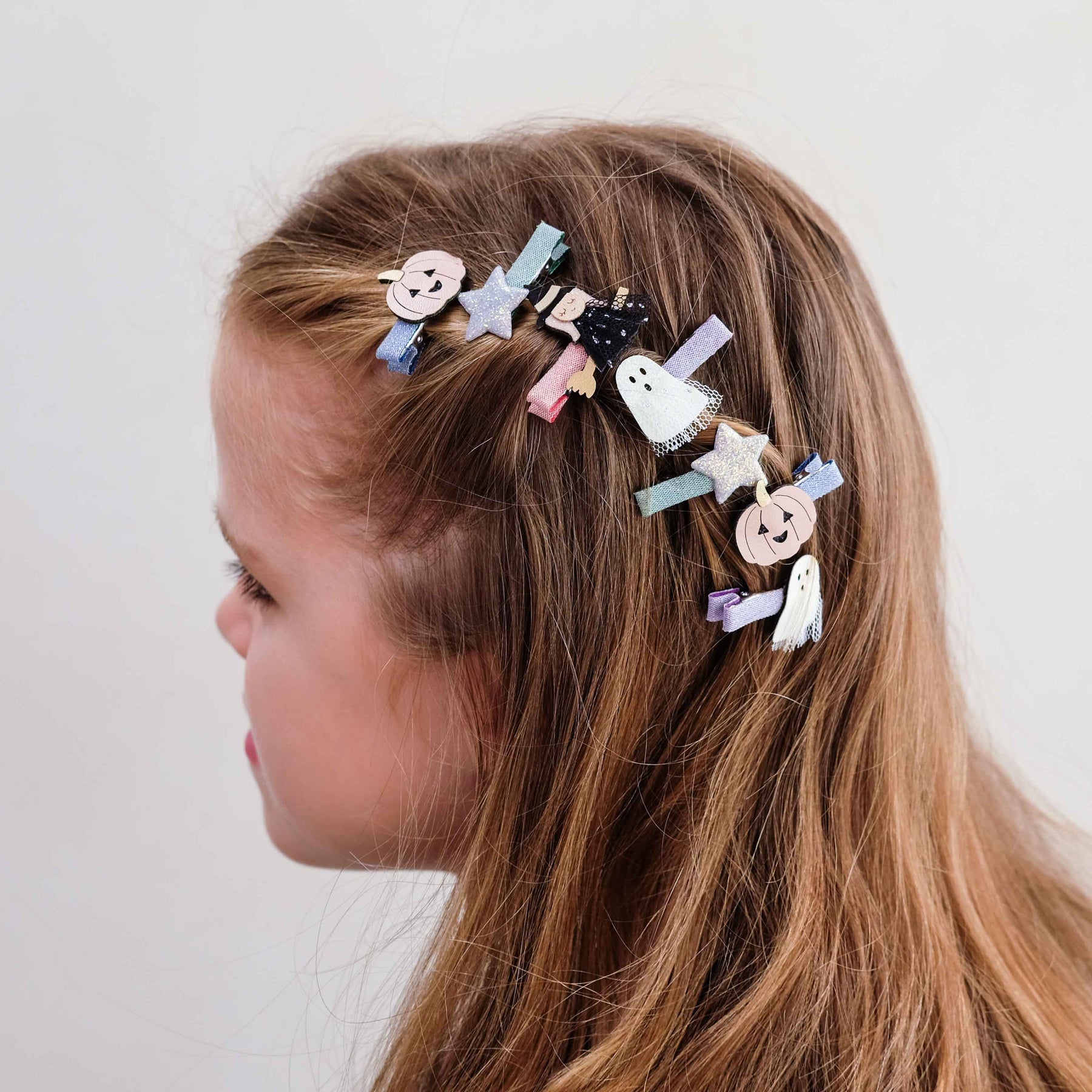 Halloween Salon Hair Clips worn