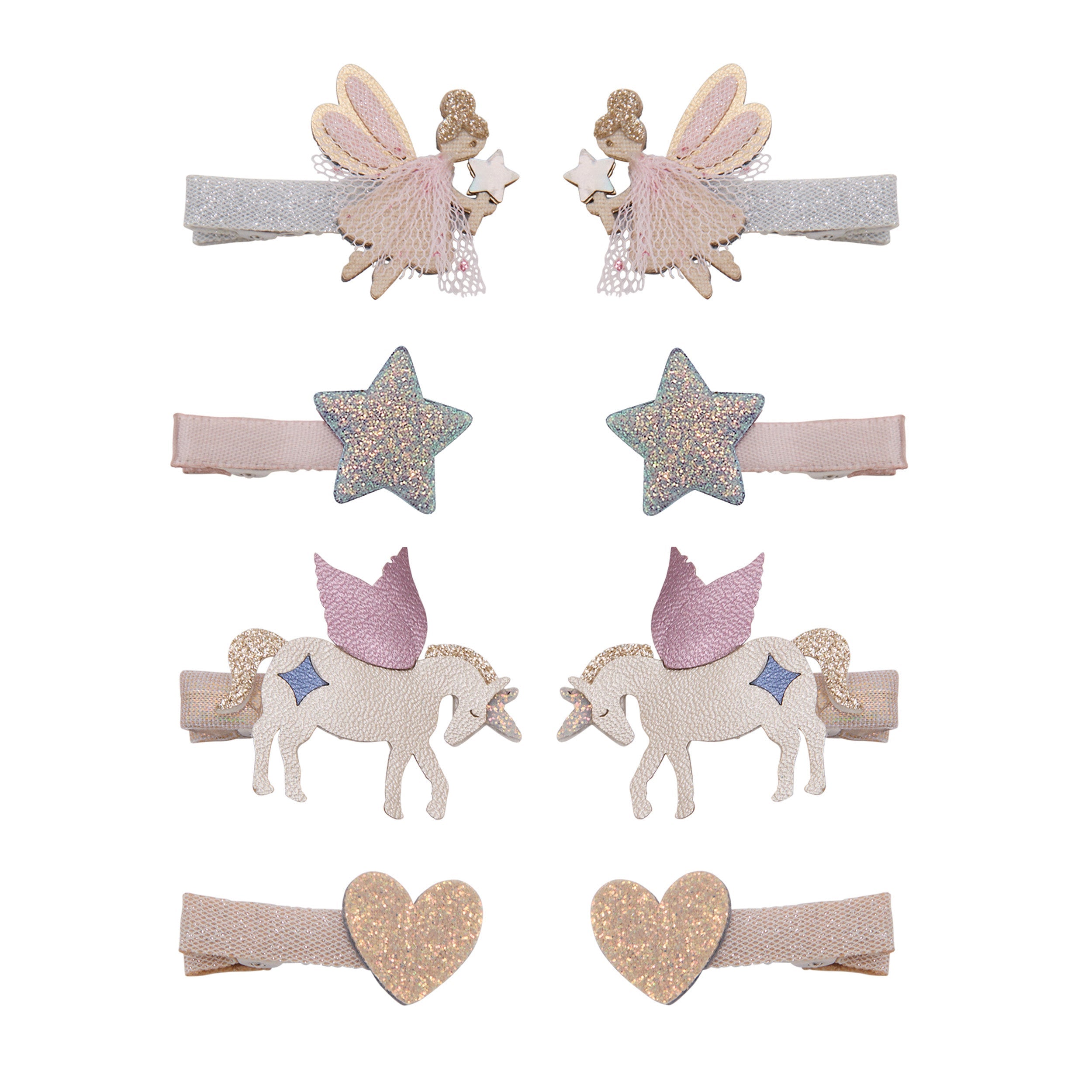 Dreamy Fairy Salon Hair Clips - set of 8 fairy, star, unicorn and heart hair clips
