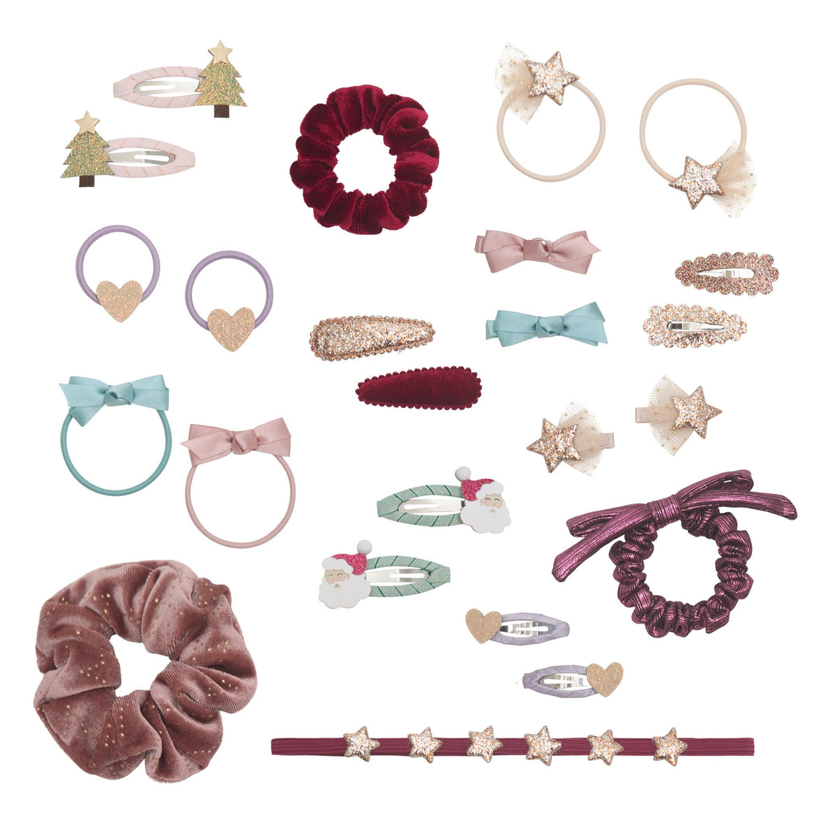 24 hair accessories from advent calendar contents