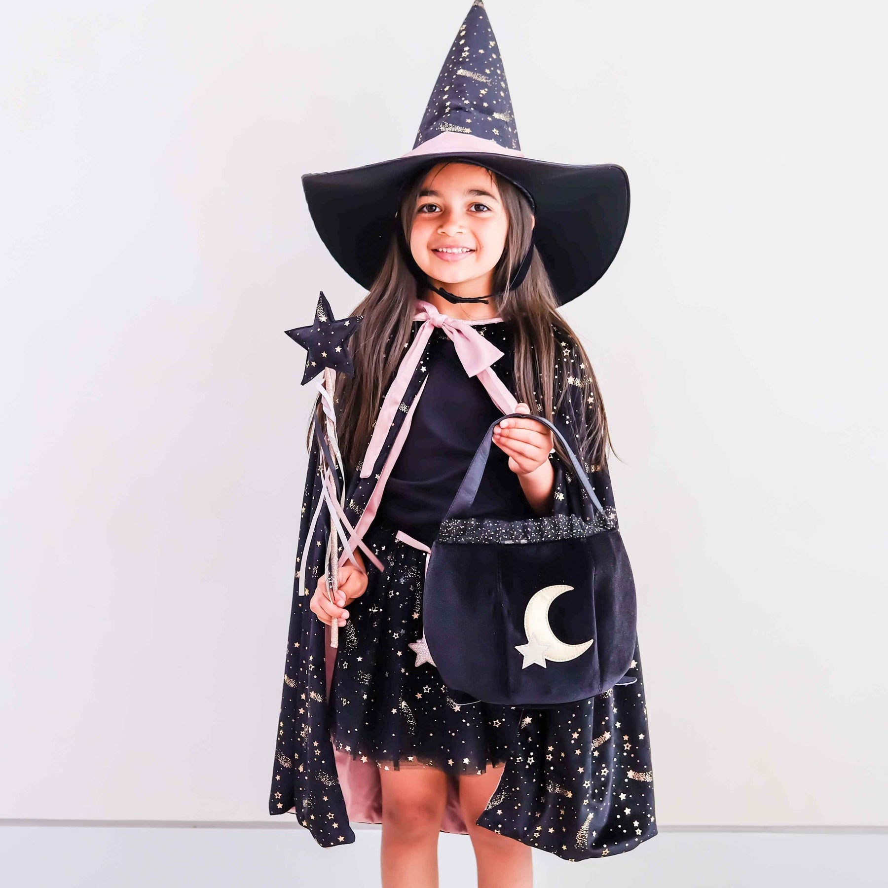 Black Cauldron Trick Or Treat Bag worn
