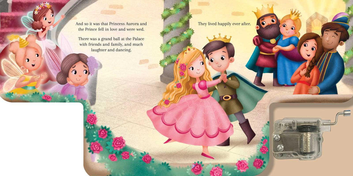 Sleeping Beauty: A Musical Book wind-up board book, Lake Press, image 6 of 6