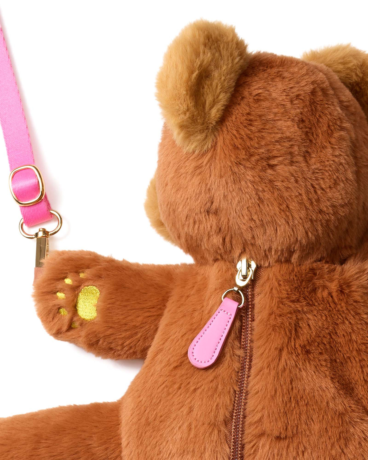 Esme Plush Bear Bag front view
