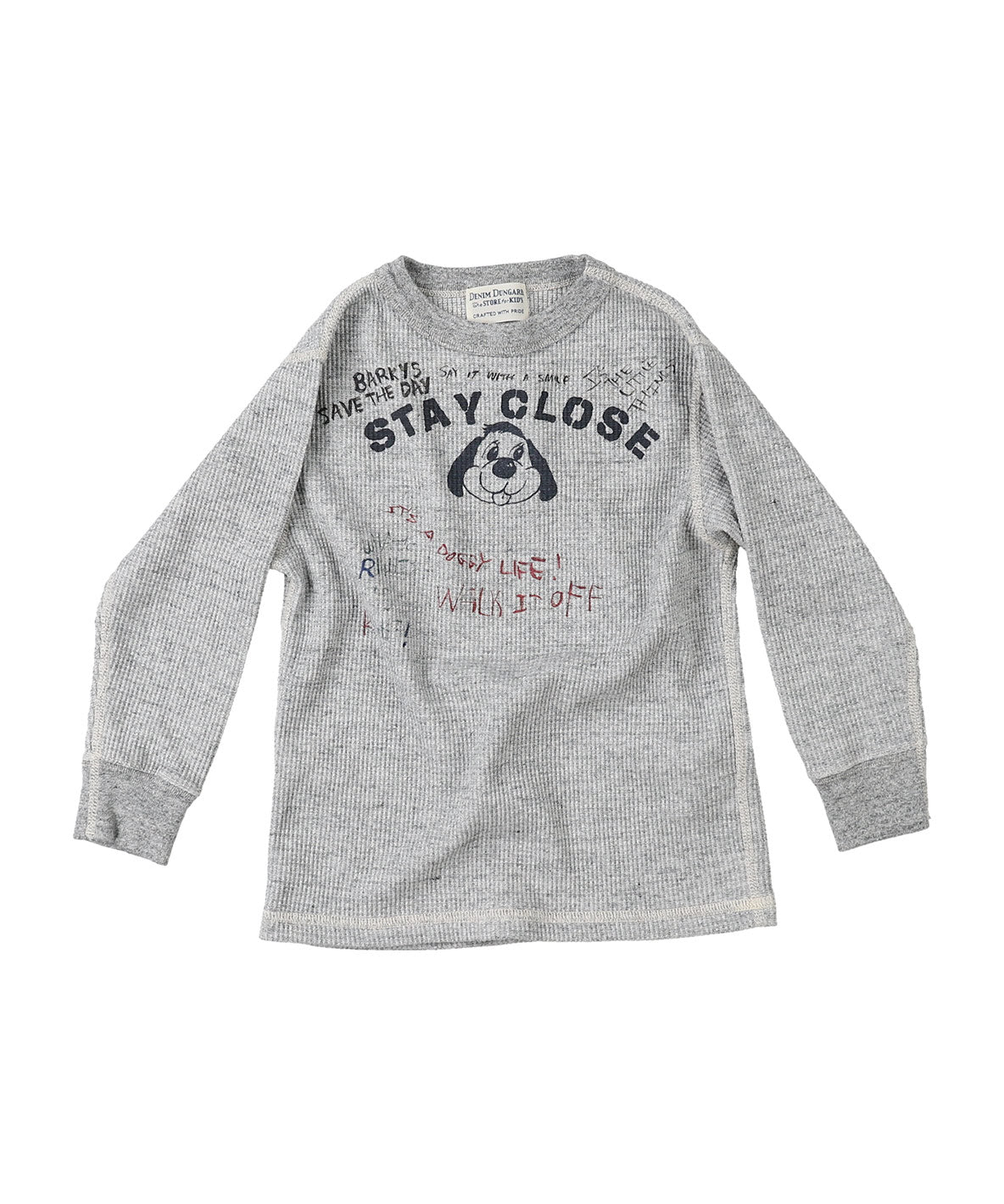 Scribble Waffle L/S Tee – DENIM DUNGAREE