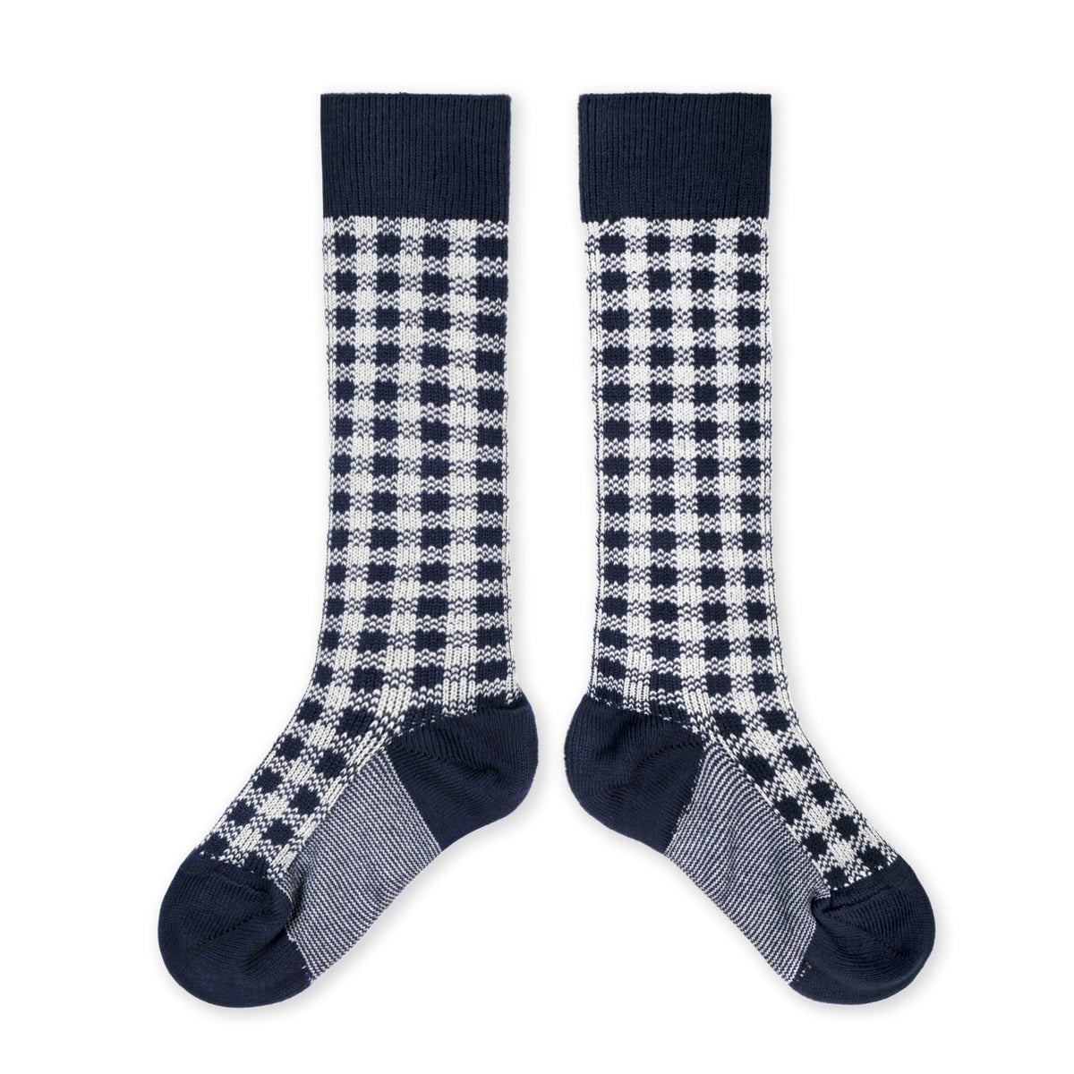 Collégien Claude Gingham Knee-High Socks – Nuit Etoilée
