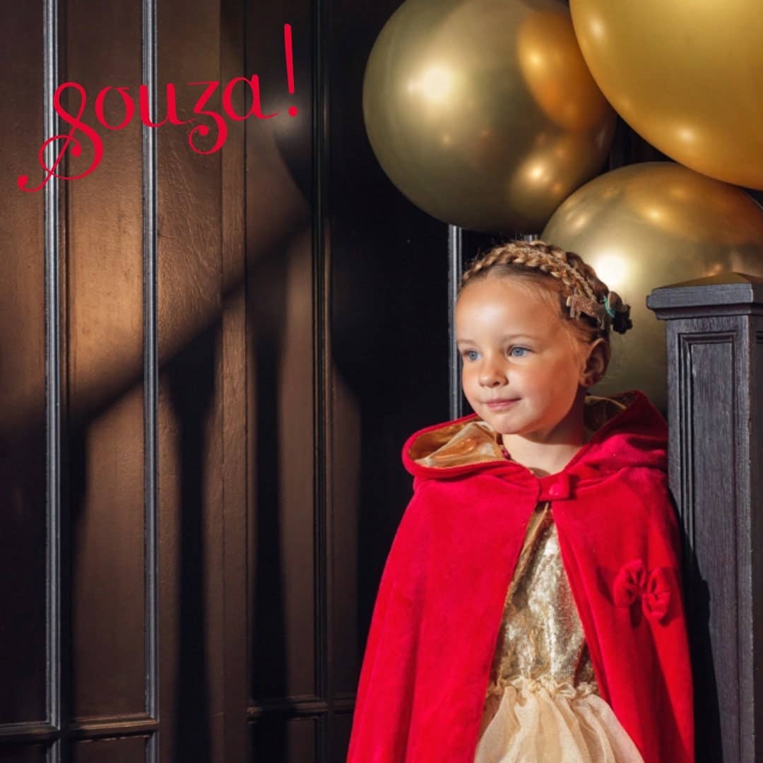Princess-Red Costume Reversible Cape for Kids - sz 4-7 yrs