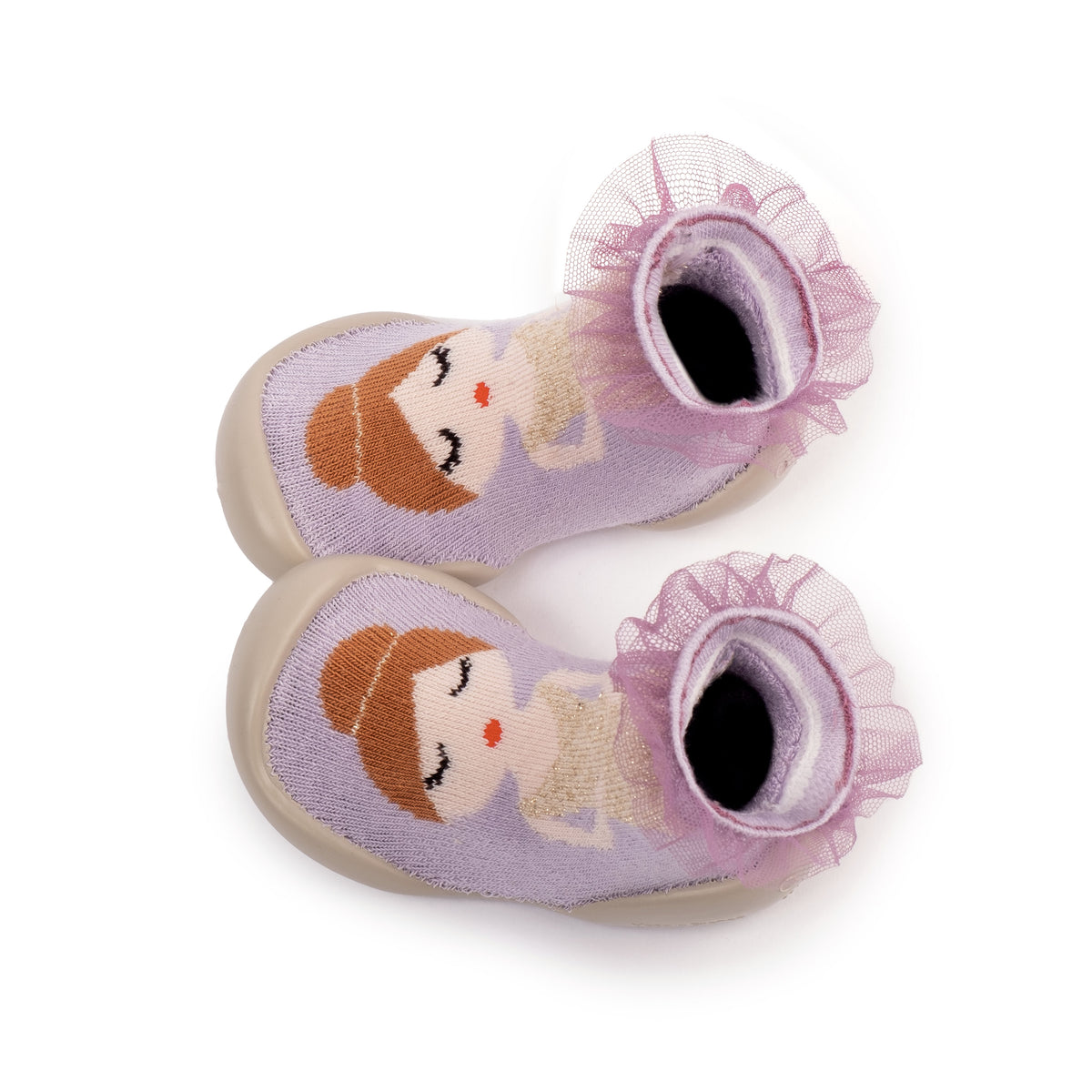 Collégien Danseuse Slippers with Tulle Ruffle