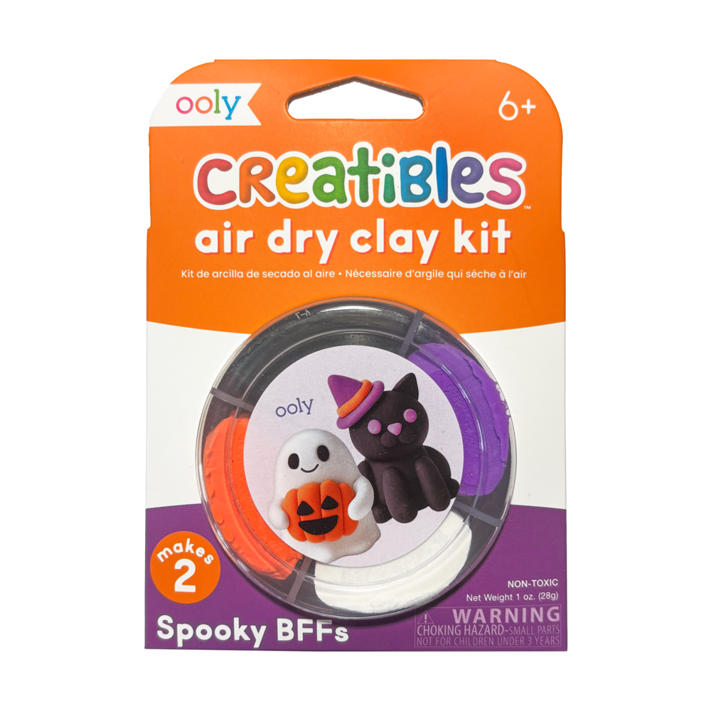 Ooly Creatibles Air Dry Clay Kit Spooky BFFs - Kids Halloween Craft Kit packaging