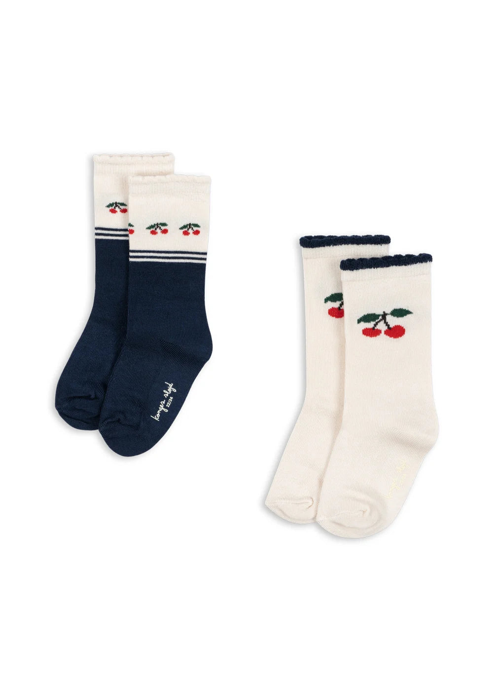 2 Pack Jacquard Socks – Cherry – Konges Sløjd