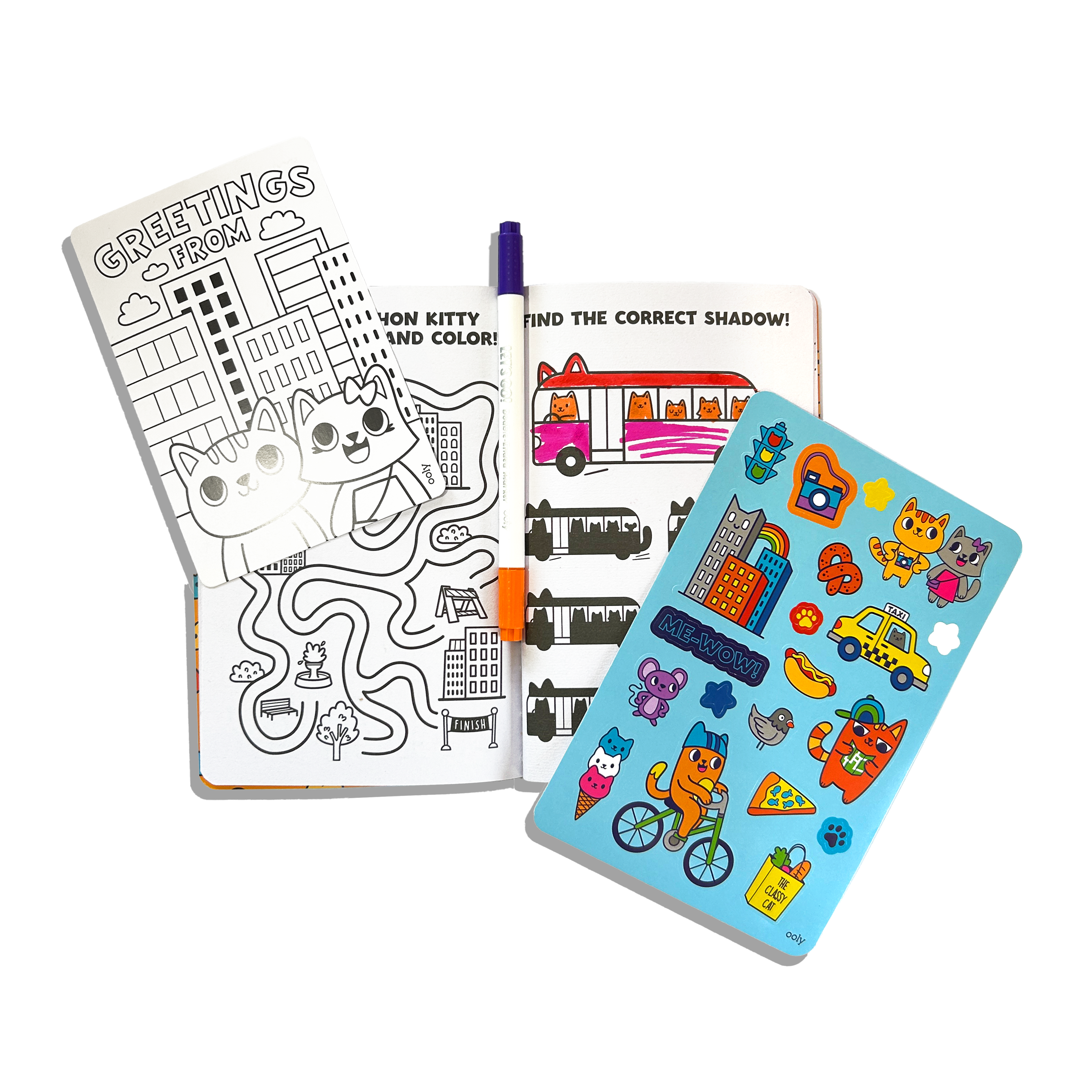 Let's Go! Activity & Coloring Kit - Kitty In The City