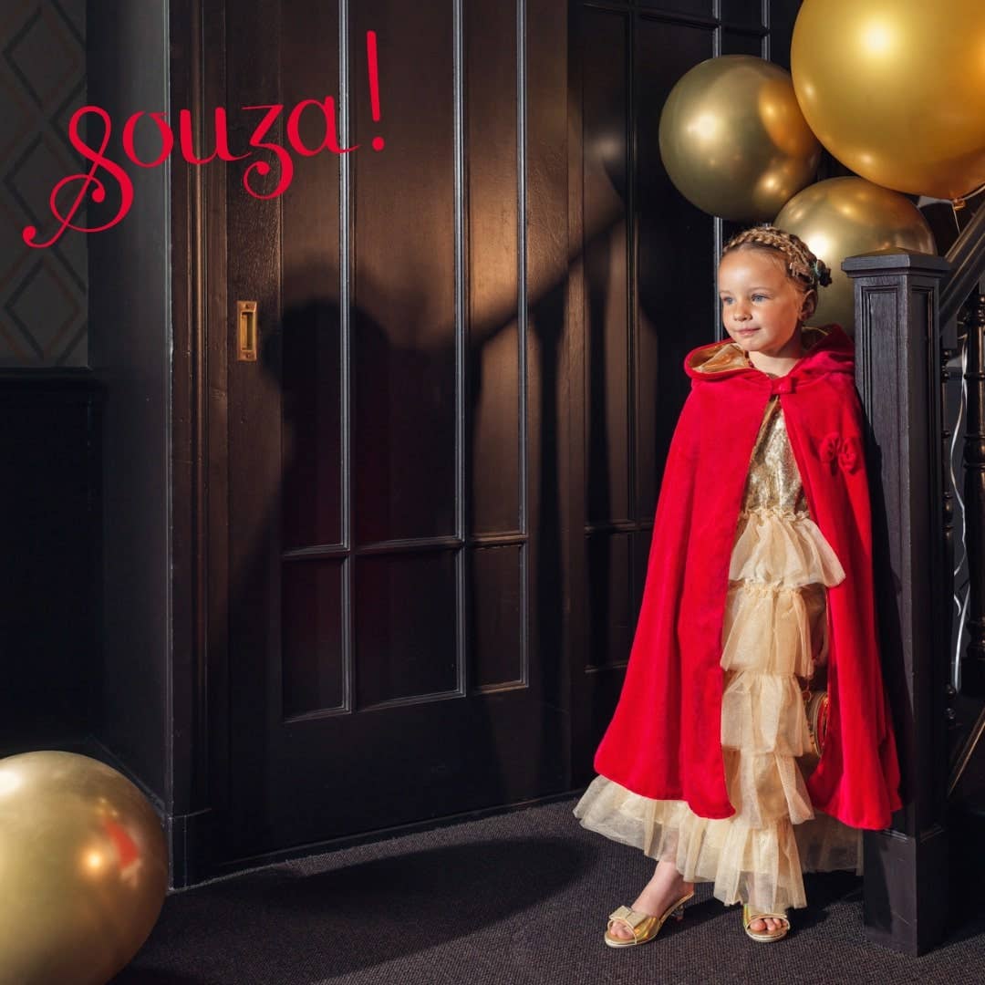 Princess-Red Costume Reversible Cape for Kids - sz 4-7 yrs