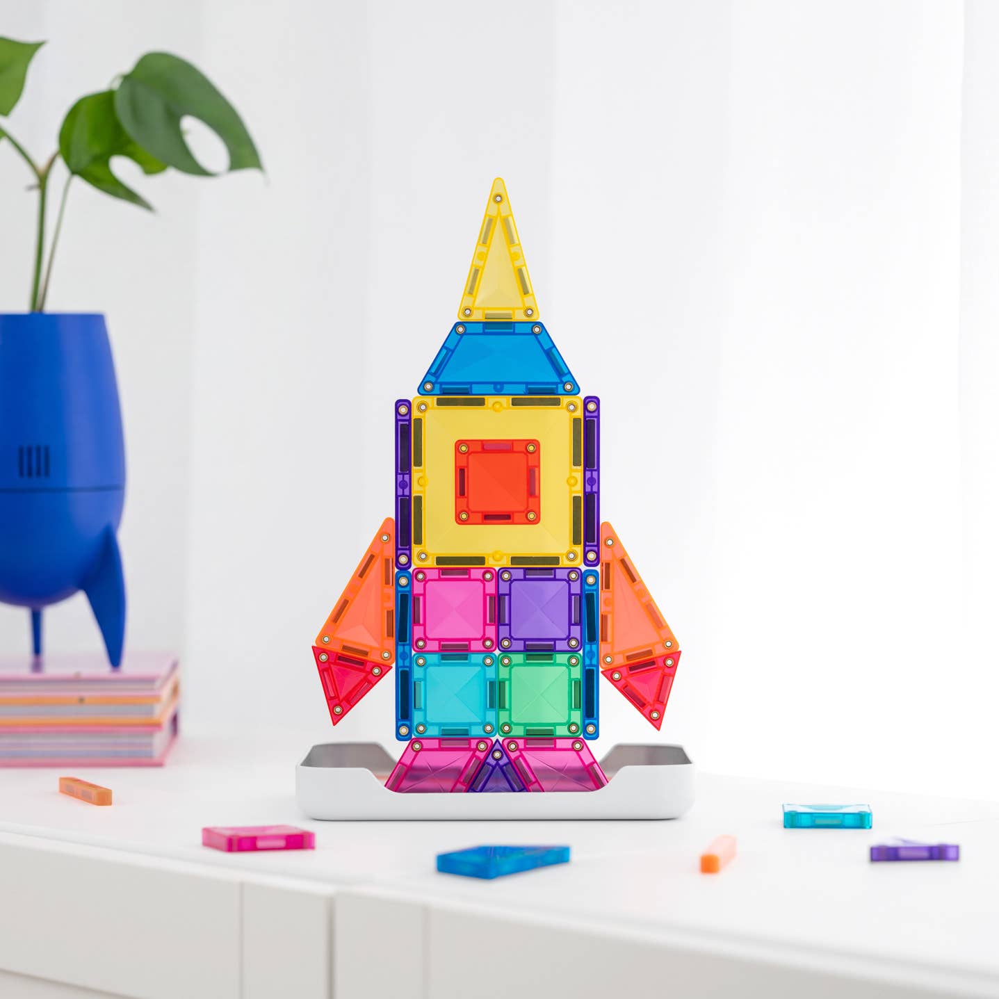 CONNETIX Magnetic Tiles Travel Mini Pack, 32 Pieces