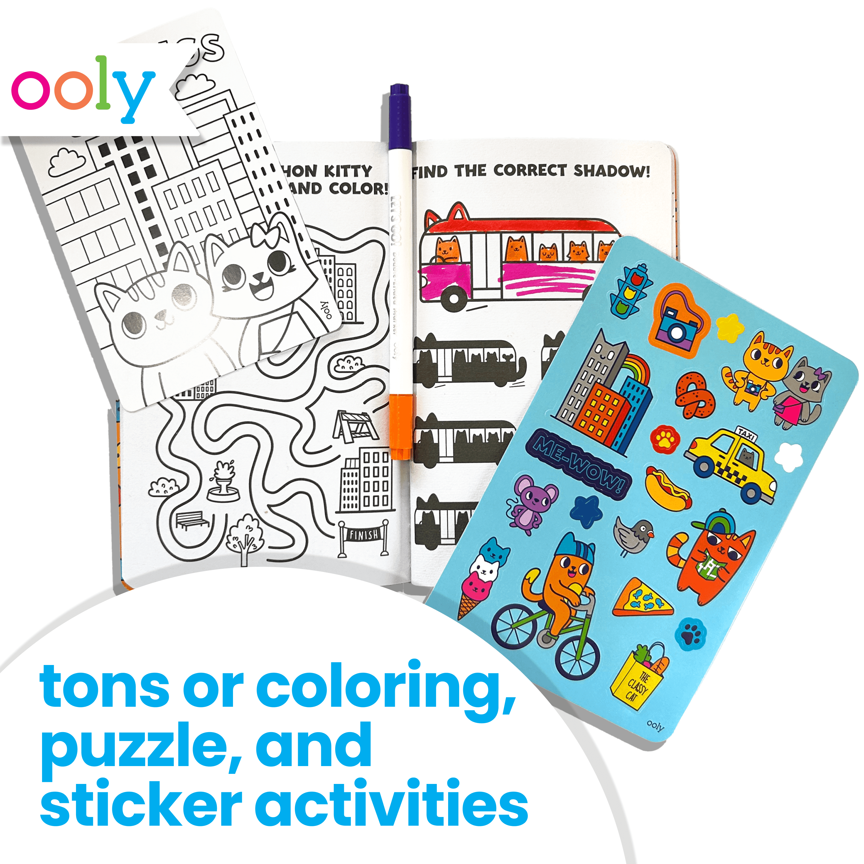 Let's Go! Activity & Coloring Kit - Kitty In The City