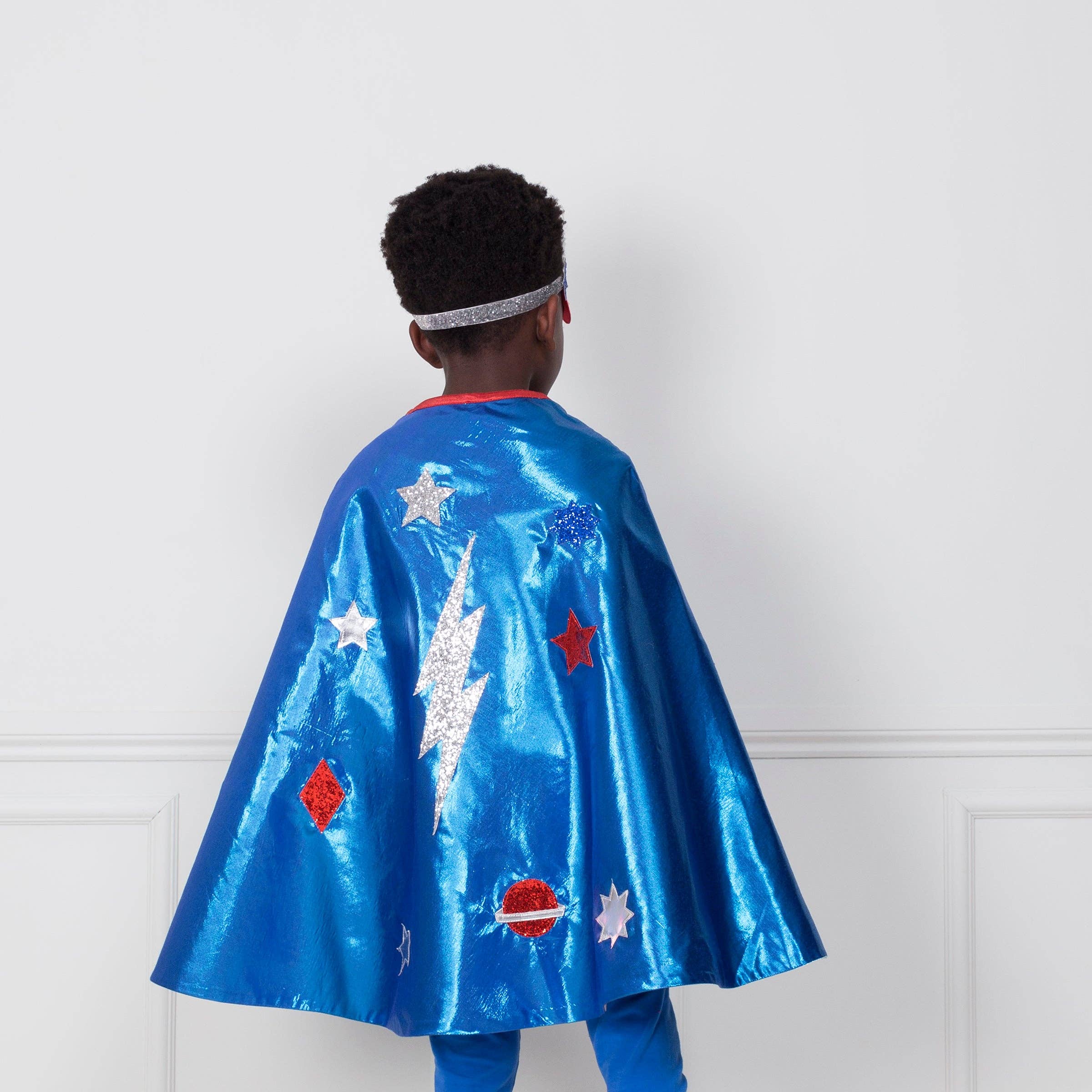 Blue Superhero Costume worn