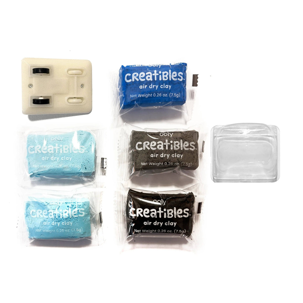 OOLY Creatibles Mini Air Dry Clay Car Kit in Speedy Shark, shark-themed air dry clay pull-back car kit – image 3 of 9