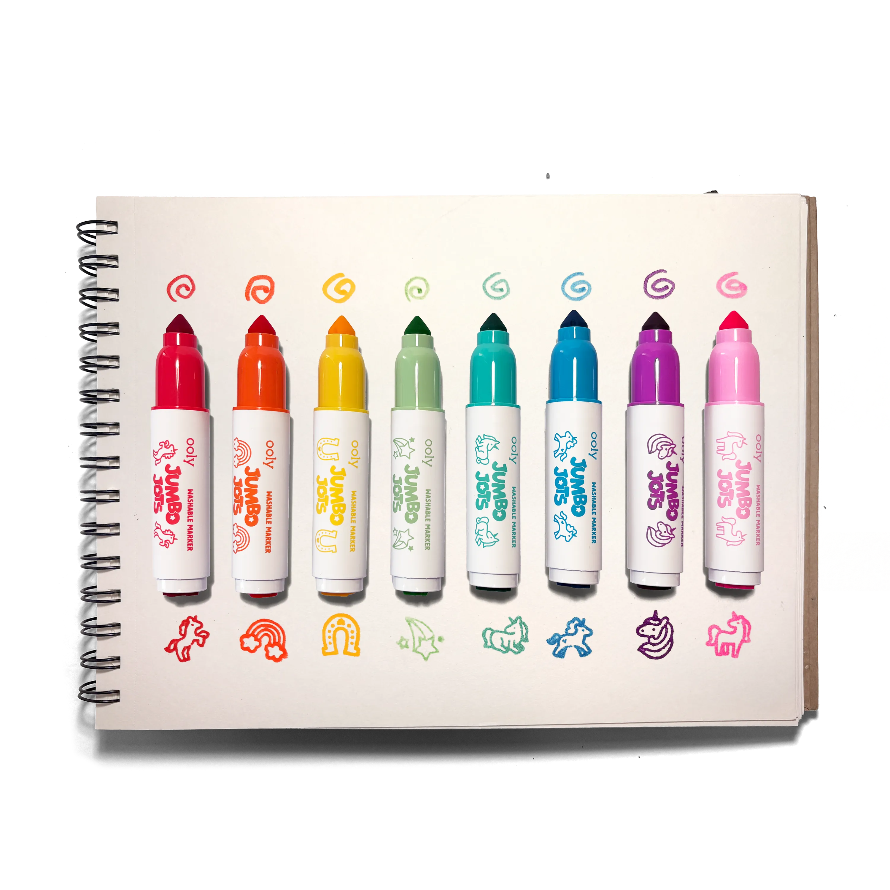 Jumbo Jots Dual Tip Unicorn Markers - Set of 8
