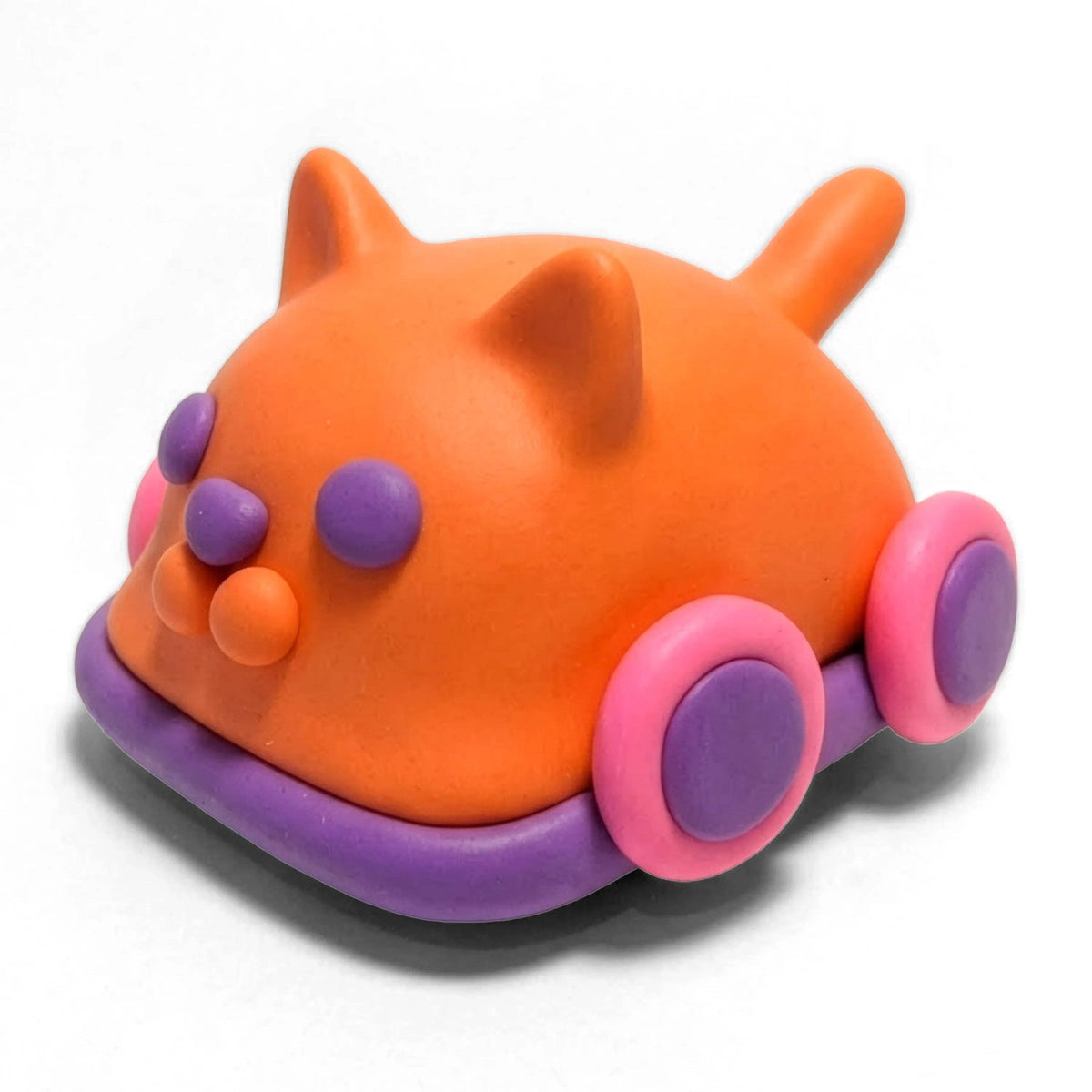 OOLY Creatibles Mini Air Dry Clay Car Kit in Turbo Tabby, cat-themed air dry clay pull-back car kit – image 2 of 7
