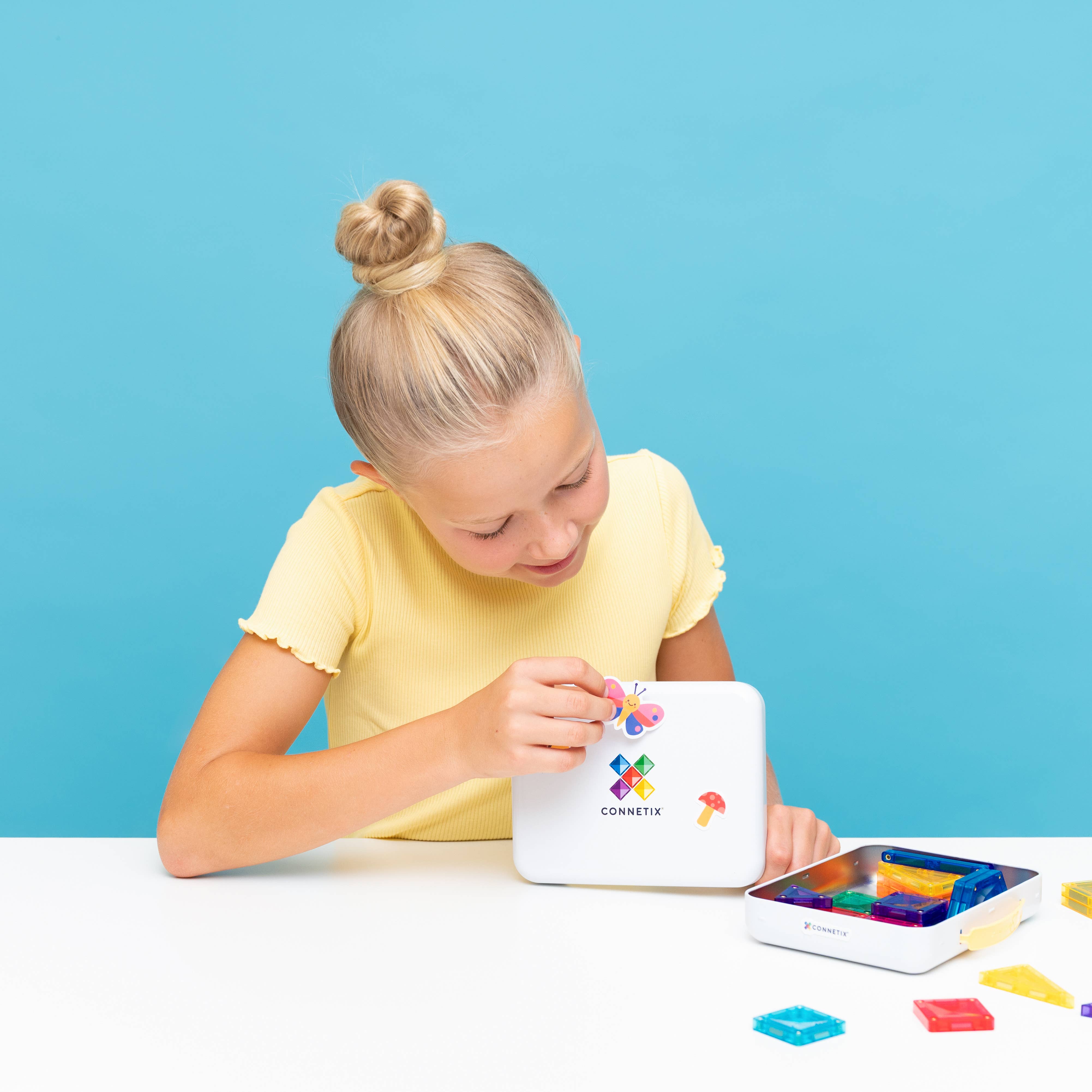 CONNETIX Magnetic Tiles Travel Mini Pack, 32 Pieces