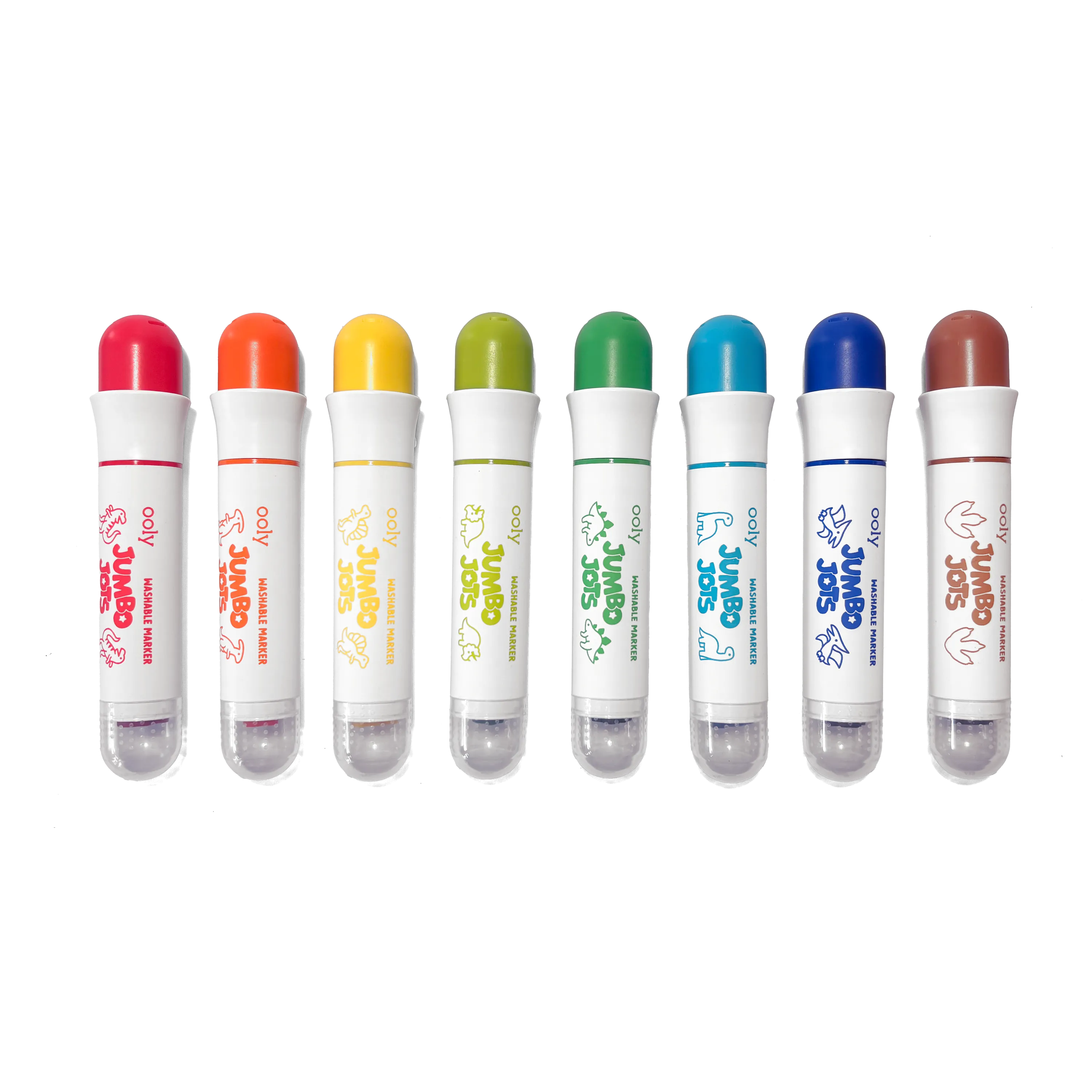 Jumbo Jots Dual Tip Dinosaur Stamp Markers - Set of 8
