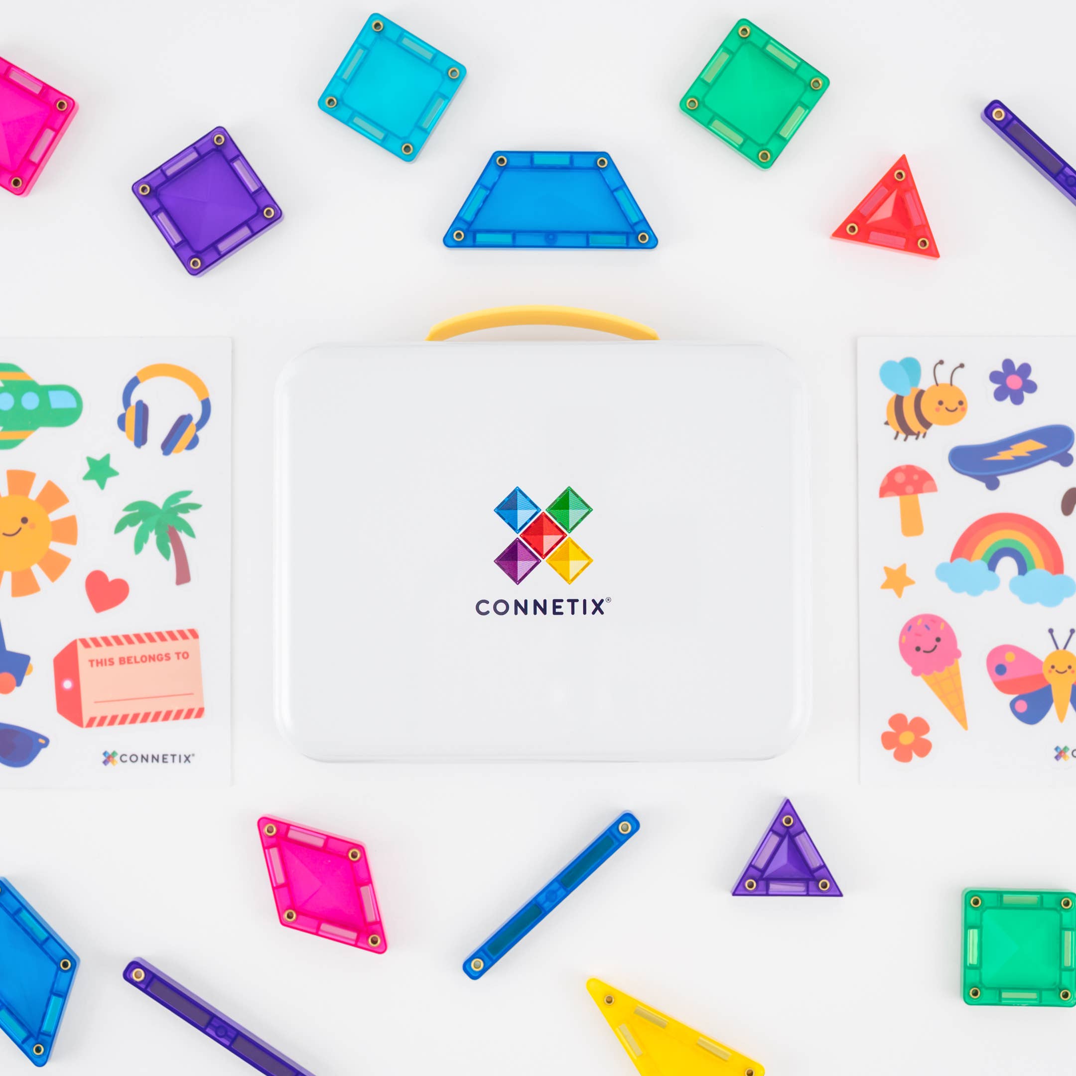 CONNETIX Magnetic Tiles Travel Mini Pack, 32 Pieces