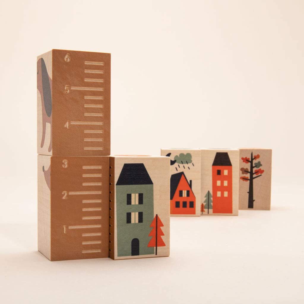Built-in ruler detail on Uncle Goose Environments Neighborhood Blocks