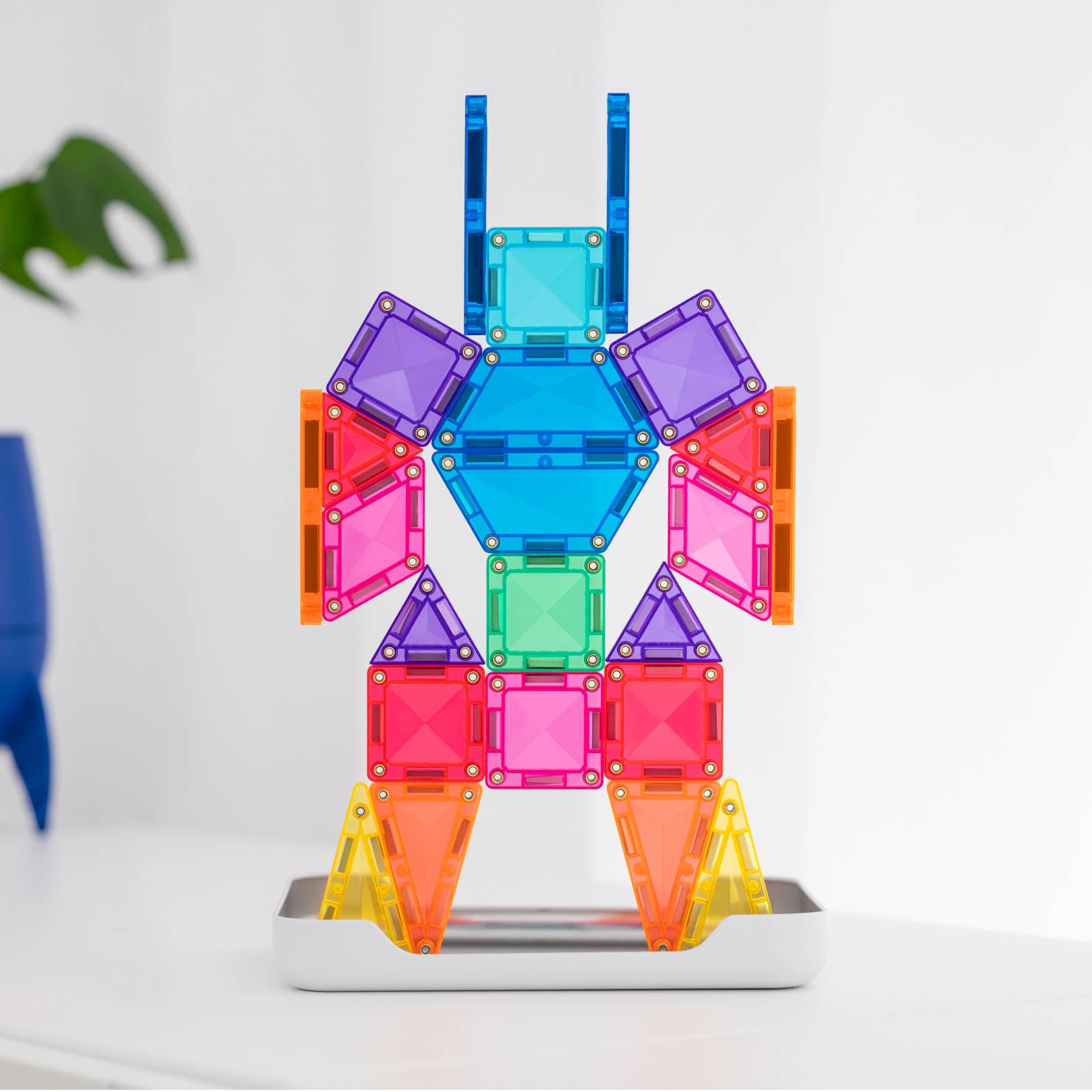 CONNETIX Magnetic Tiles Travel Mini Pack, 32 Pieces