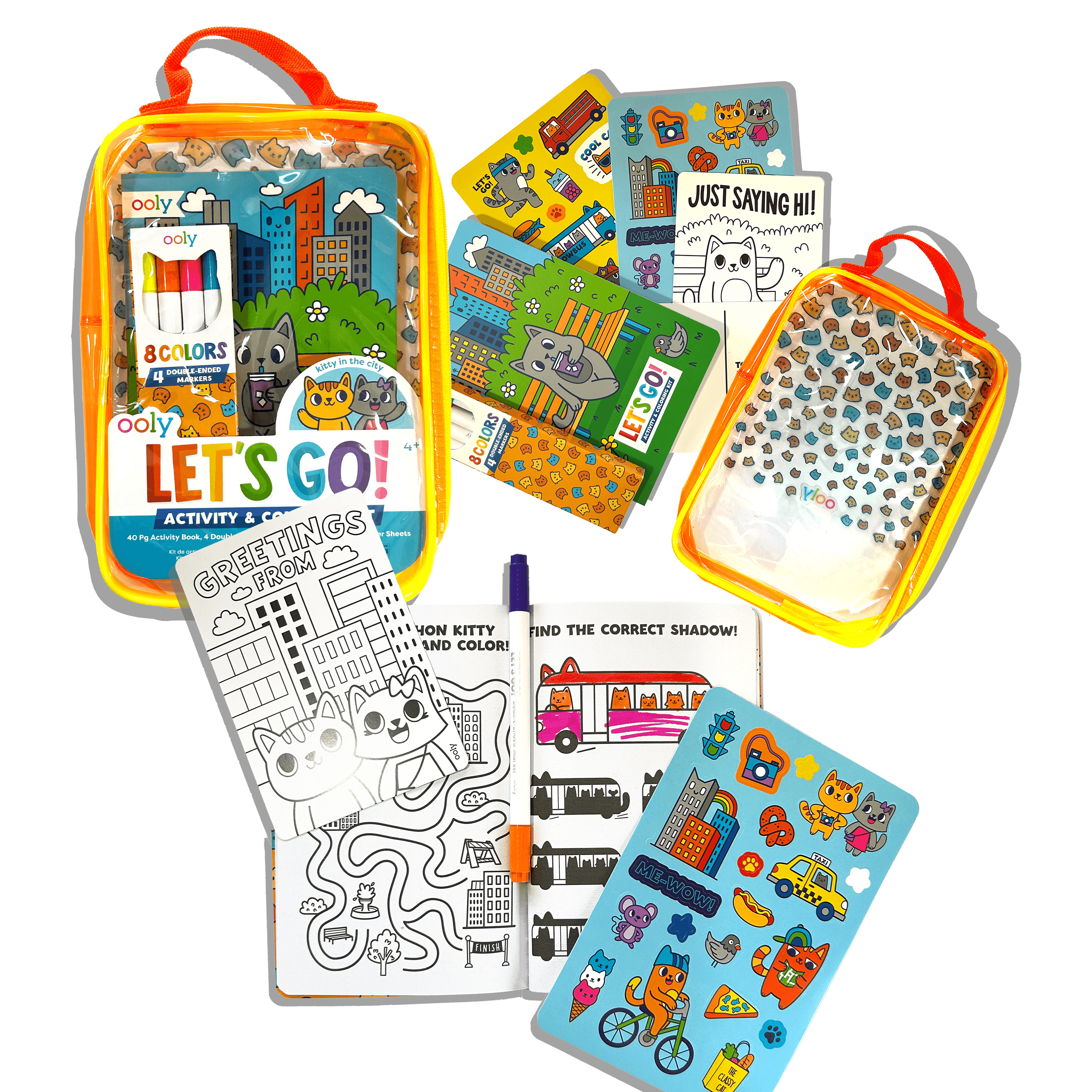 Let's Go! Activity & Coloring Kit - Kitty In The City