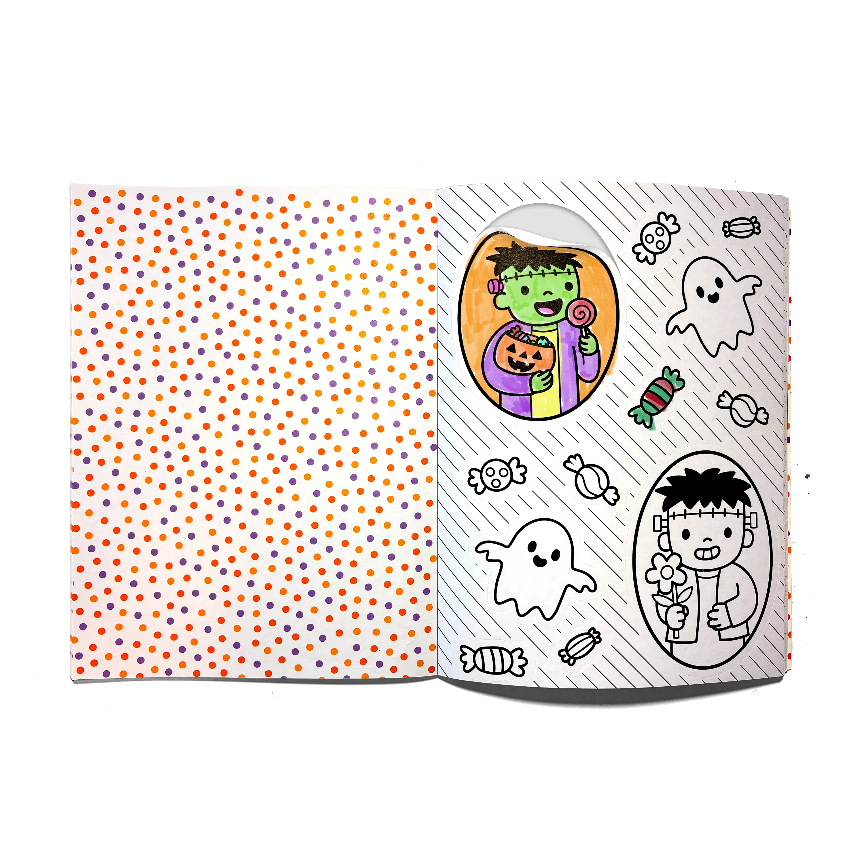 Stickiville Color-in' Sticker Book - Cute n Spooky Doodles - 30 Sheets