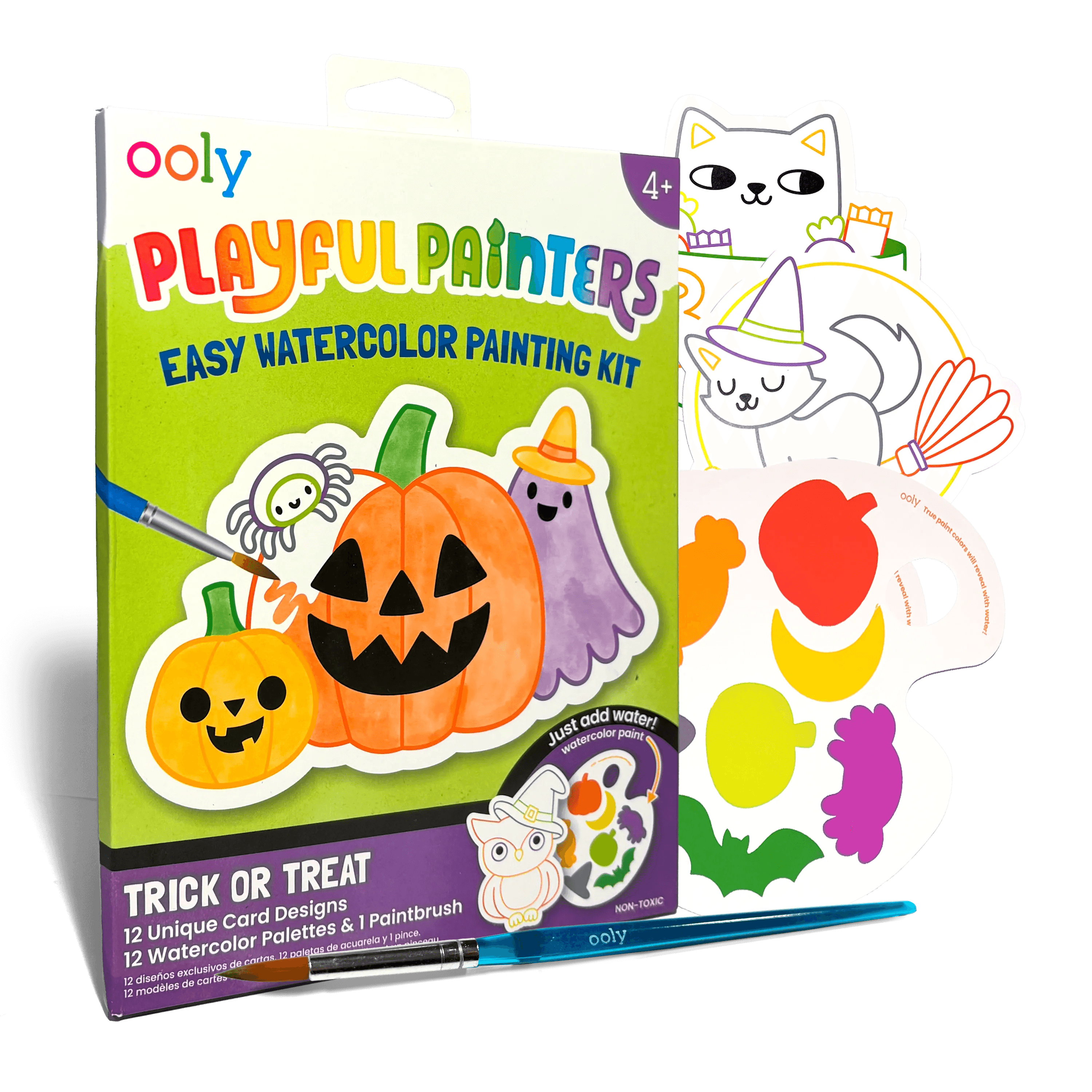 Playful Painters Easy Watercolor Painting Kit - Trick or Treat