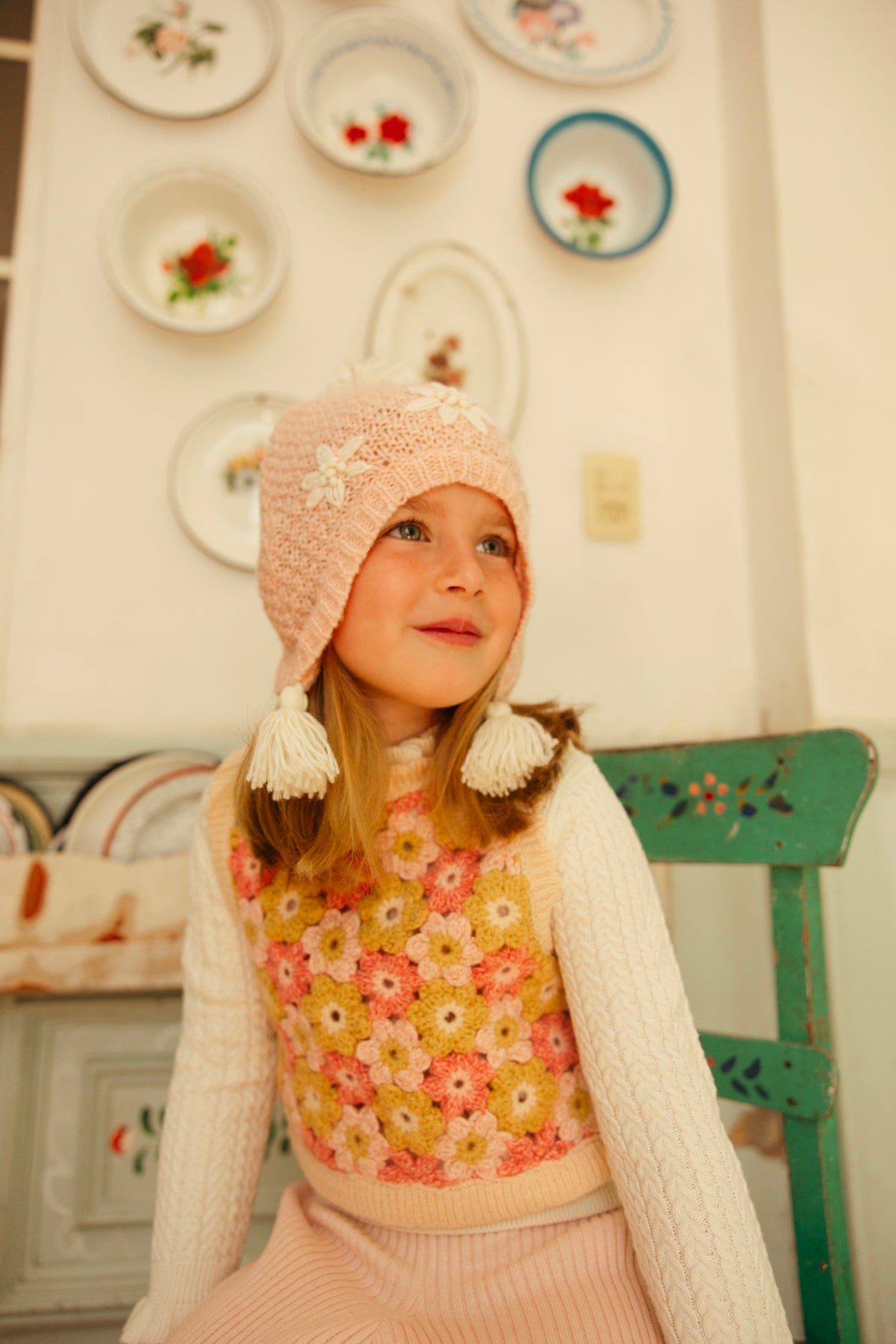 Louise Misha Rynia Floral Knit Vest in Multicolor, image 3 of 3