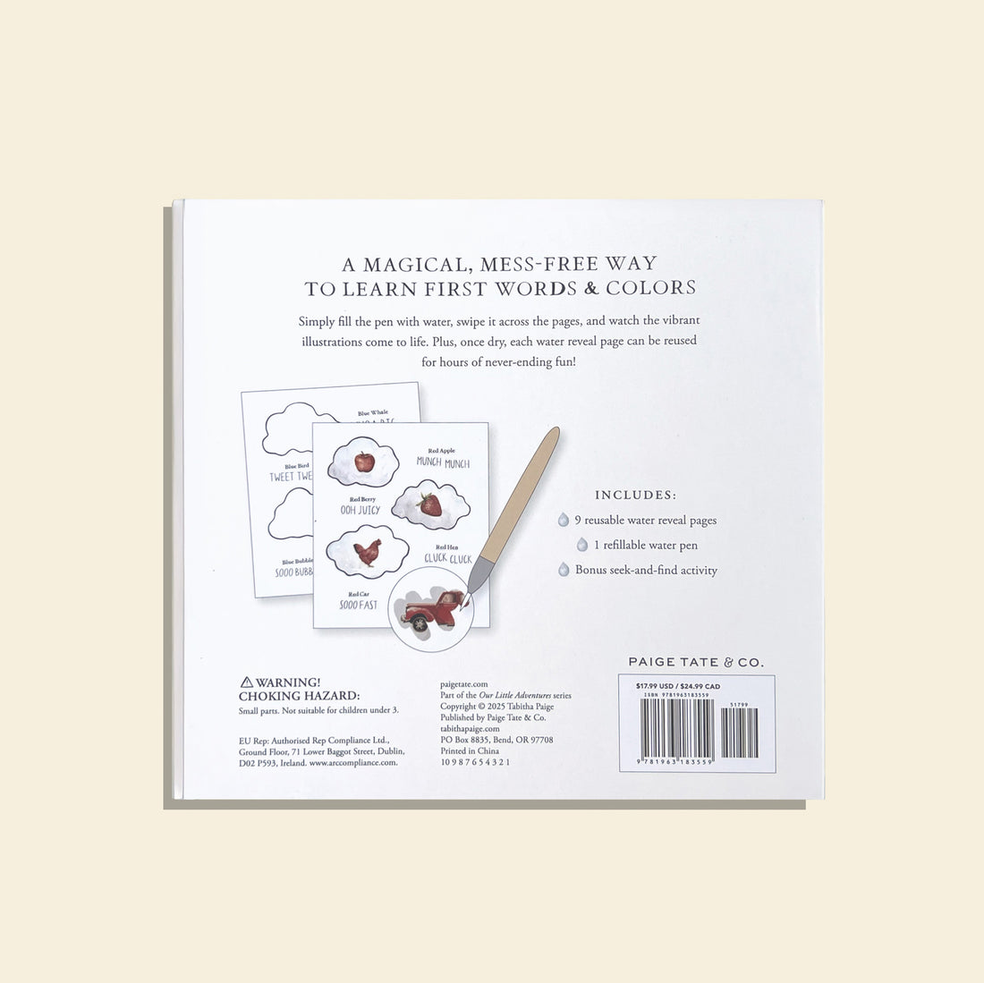 Wishy Washy: Water Reveal Edition back cover