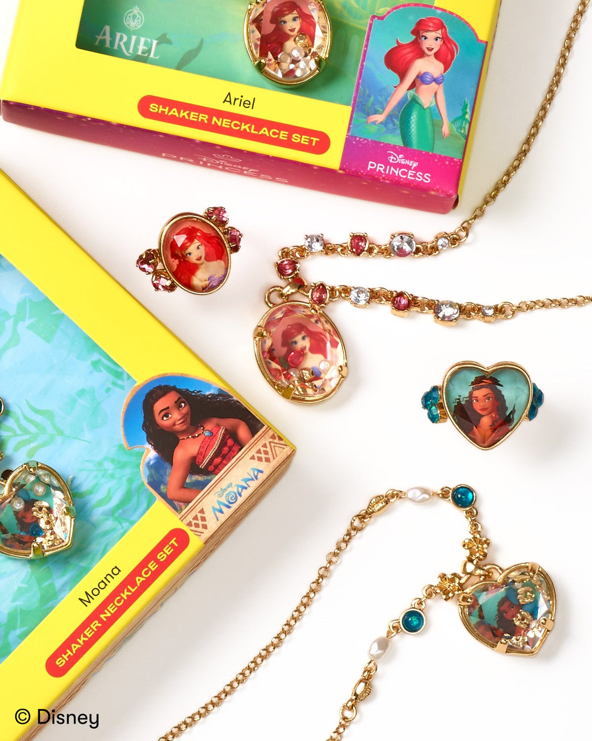 Super Smalls Disney Shaker Necklace Sets shown together